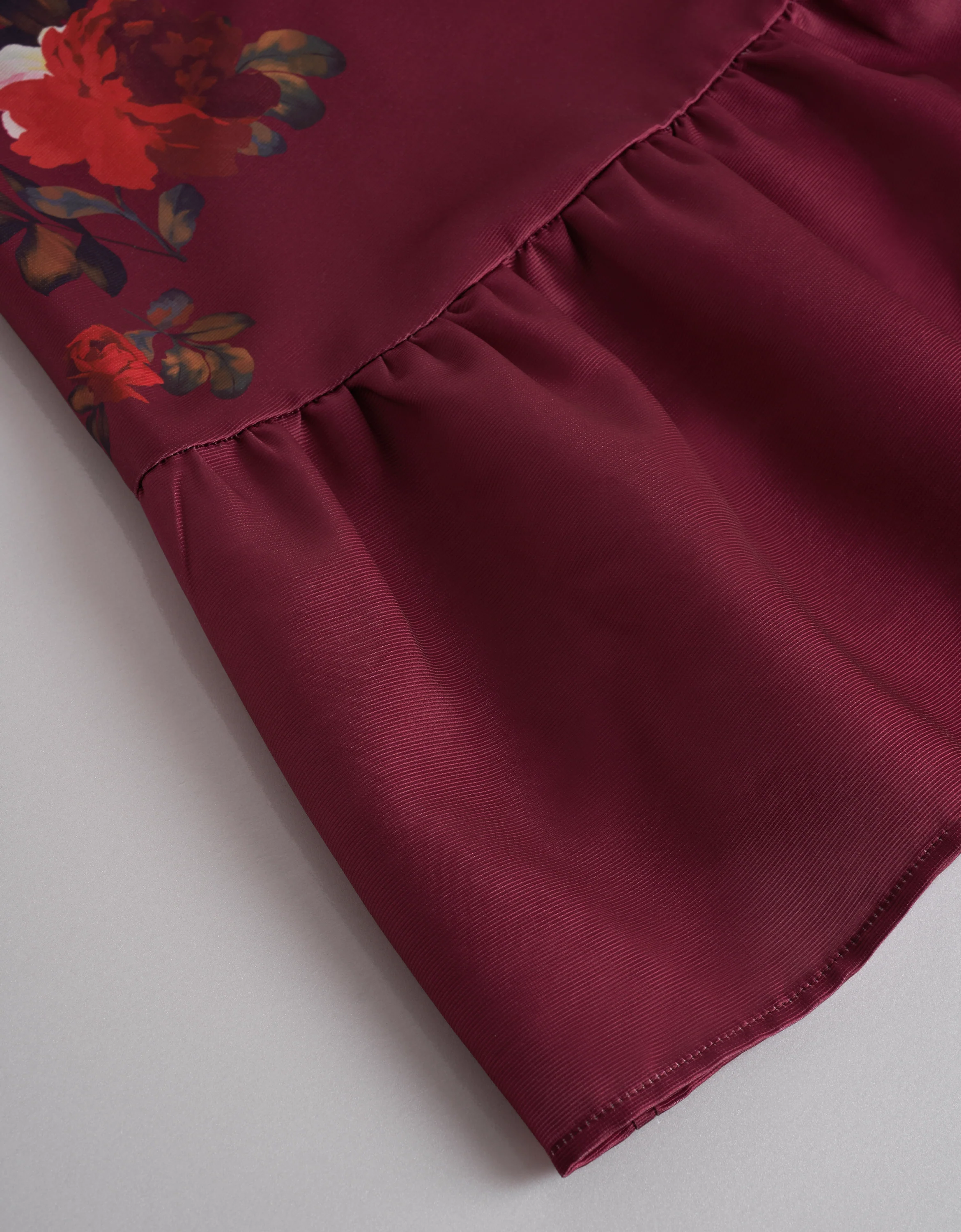 Asymmetric Colorblock Floral Print Sleeveless Dress - Image 6