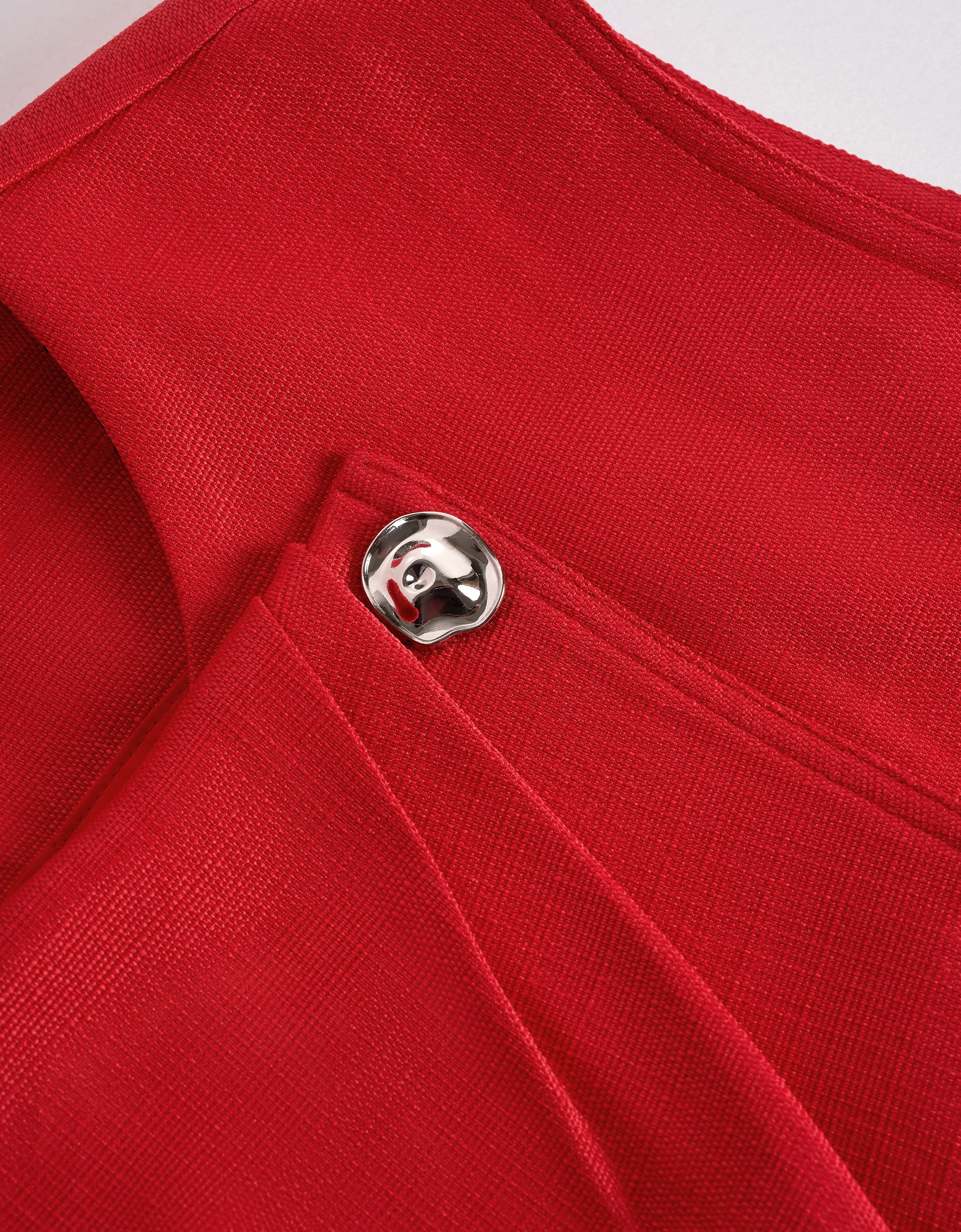 Asymmetric Pleated Neckline Sleeveless Top - Image 4