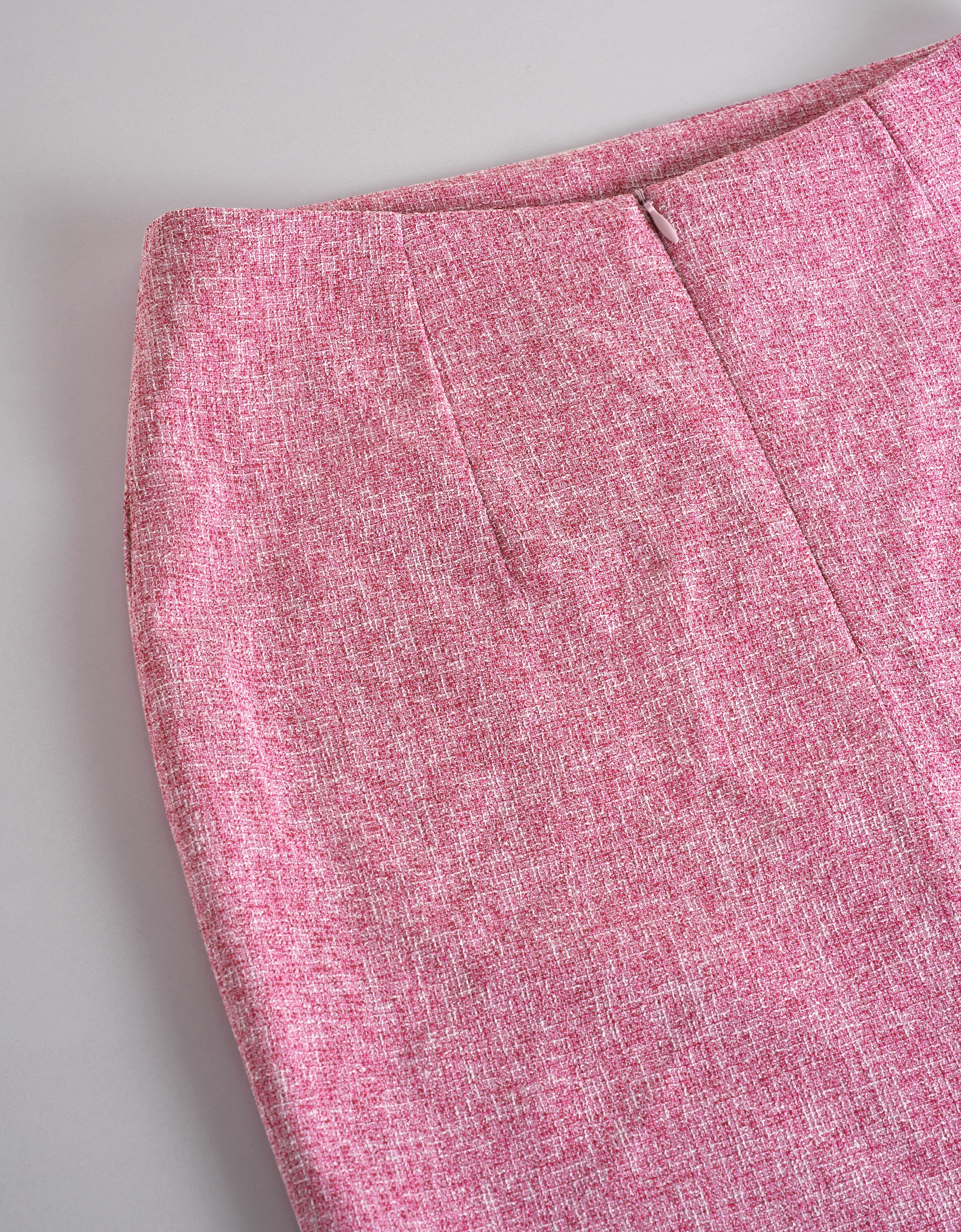 Back Slit Textured Midi Skirt - Image 4