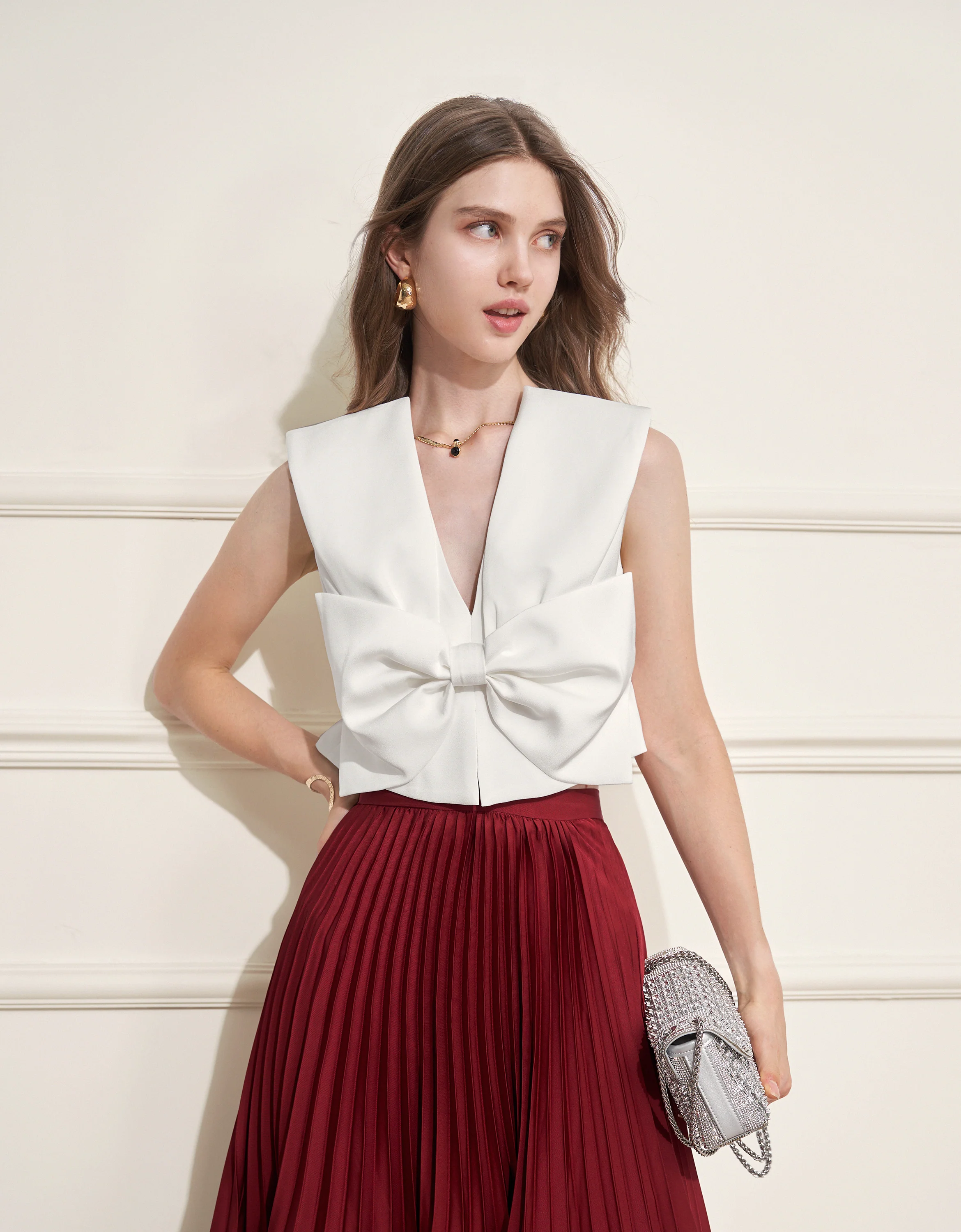 Bow Front Sleeveless Top - Image 11