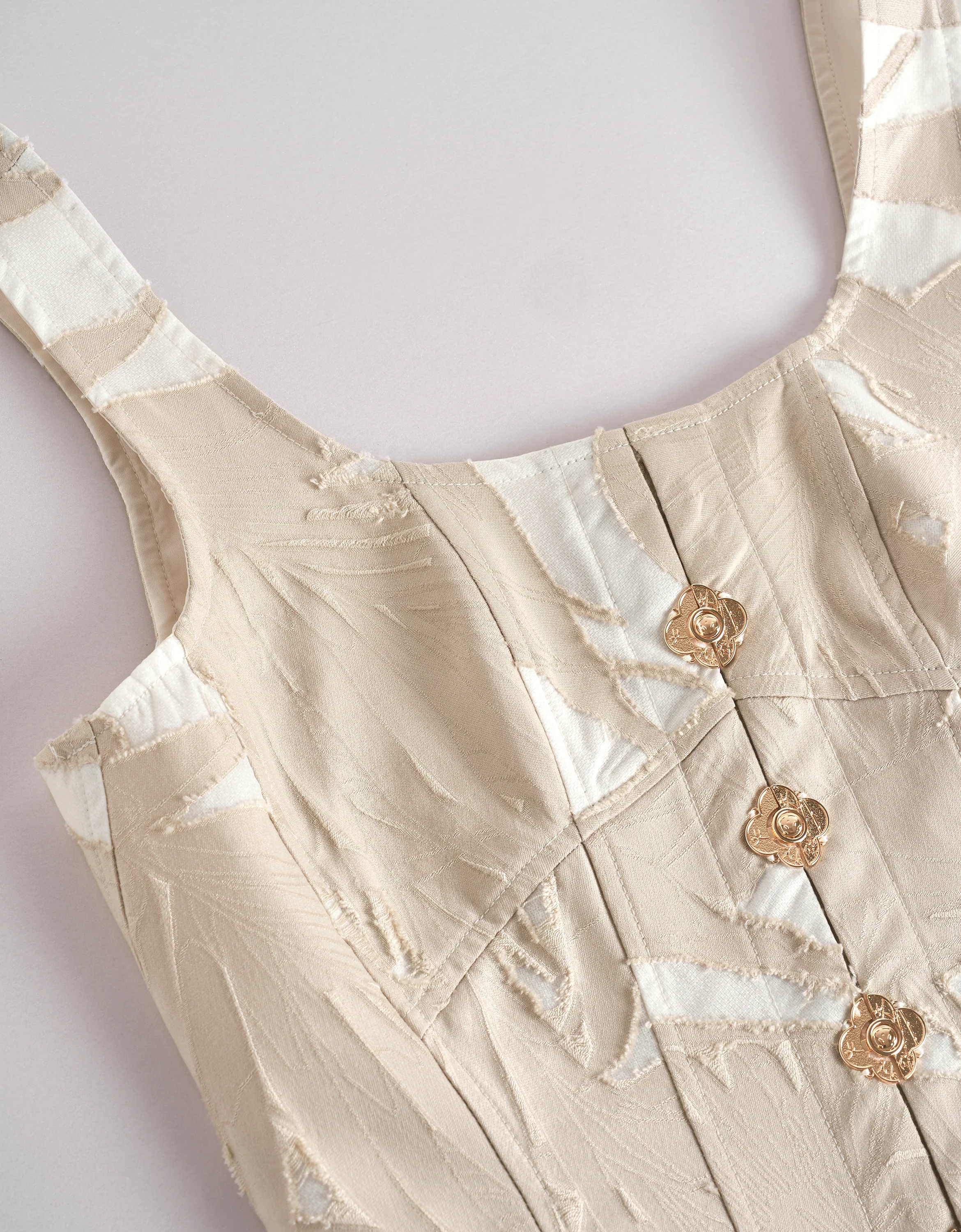 Burnished Texture Square Neck Sleeveless Top - Image 6