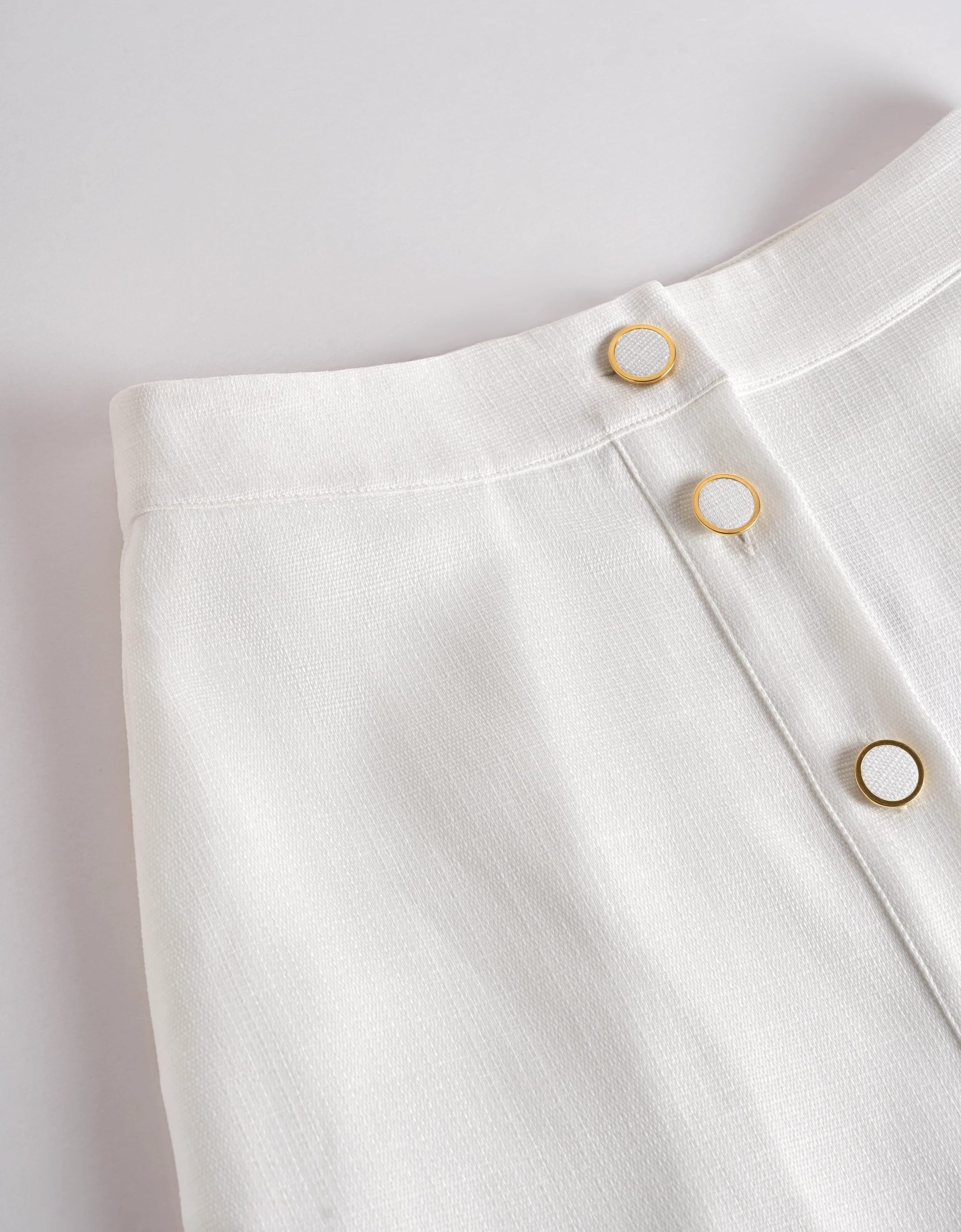 Button Front A-line Midi Skirt - Image 4