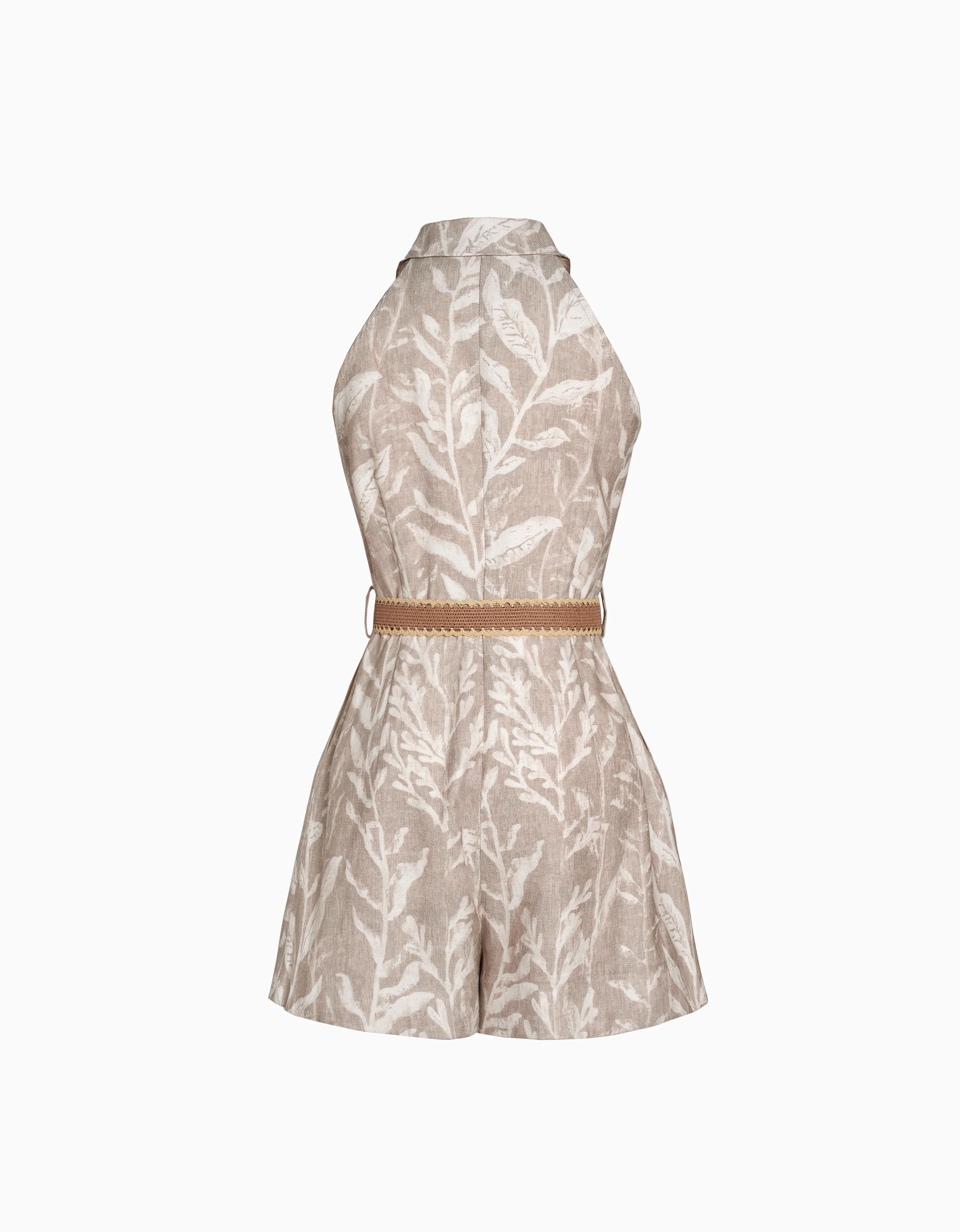 Button Front Flare Hem Romper - Image 15