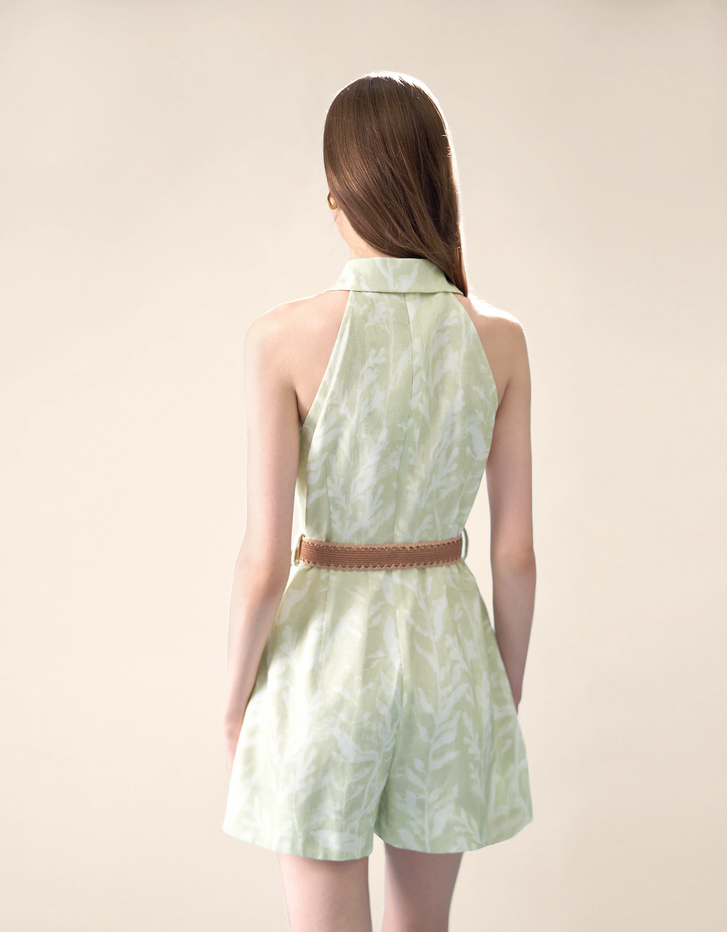 Button Front Flare Hem Romper - Image 26