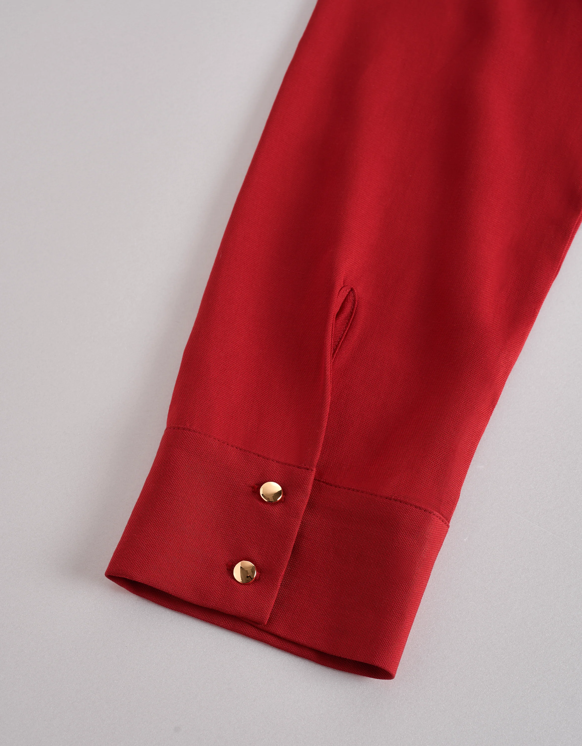 Button Front Long Sleeve Shirt Dress - Image 7