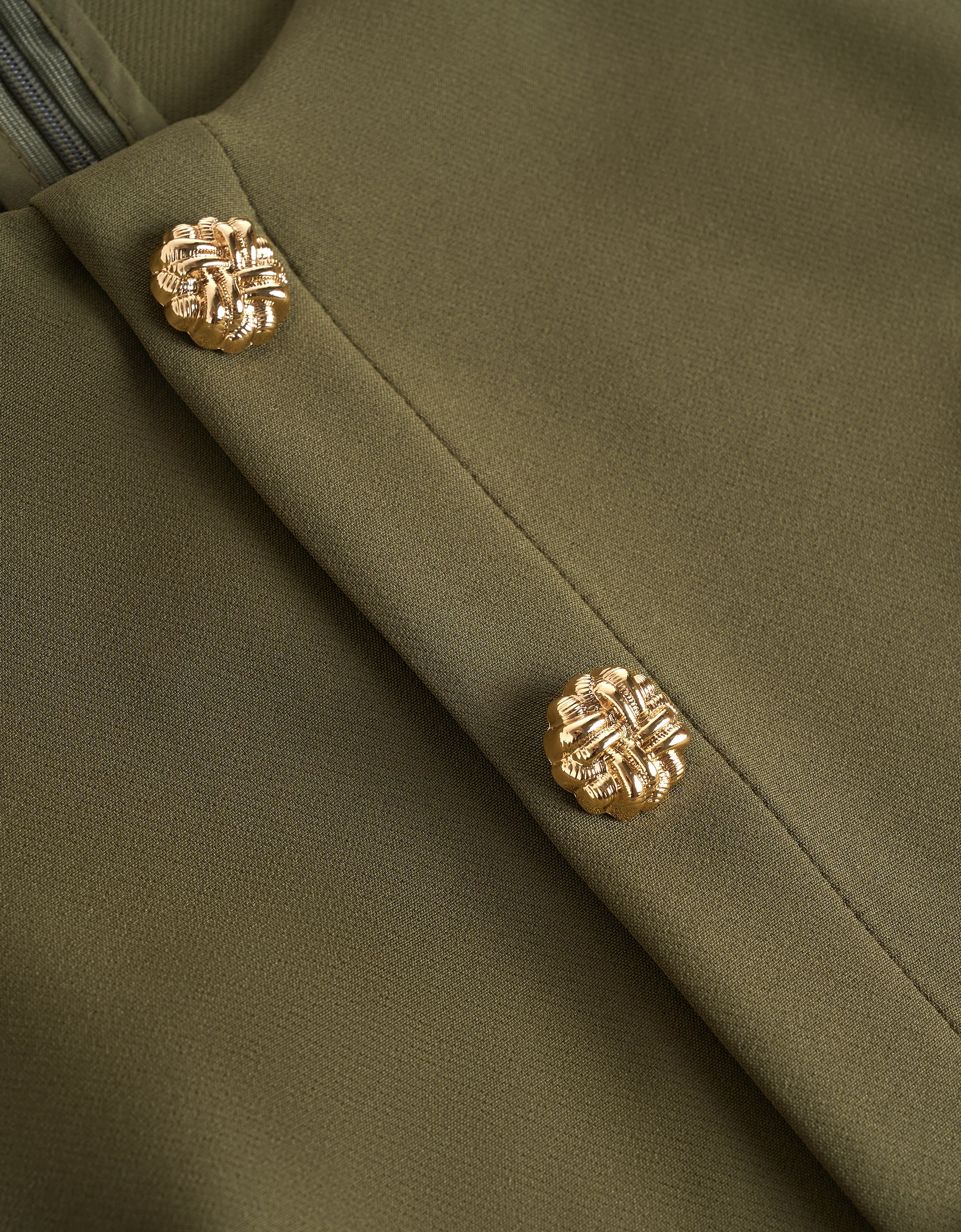 Button Front Pleated Skirt Cap Sleeve Dress - Image 5
