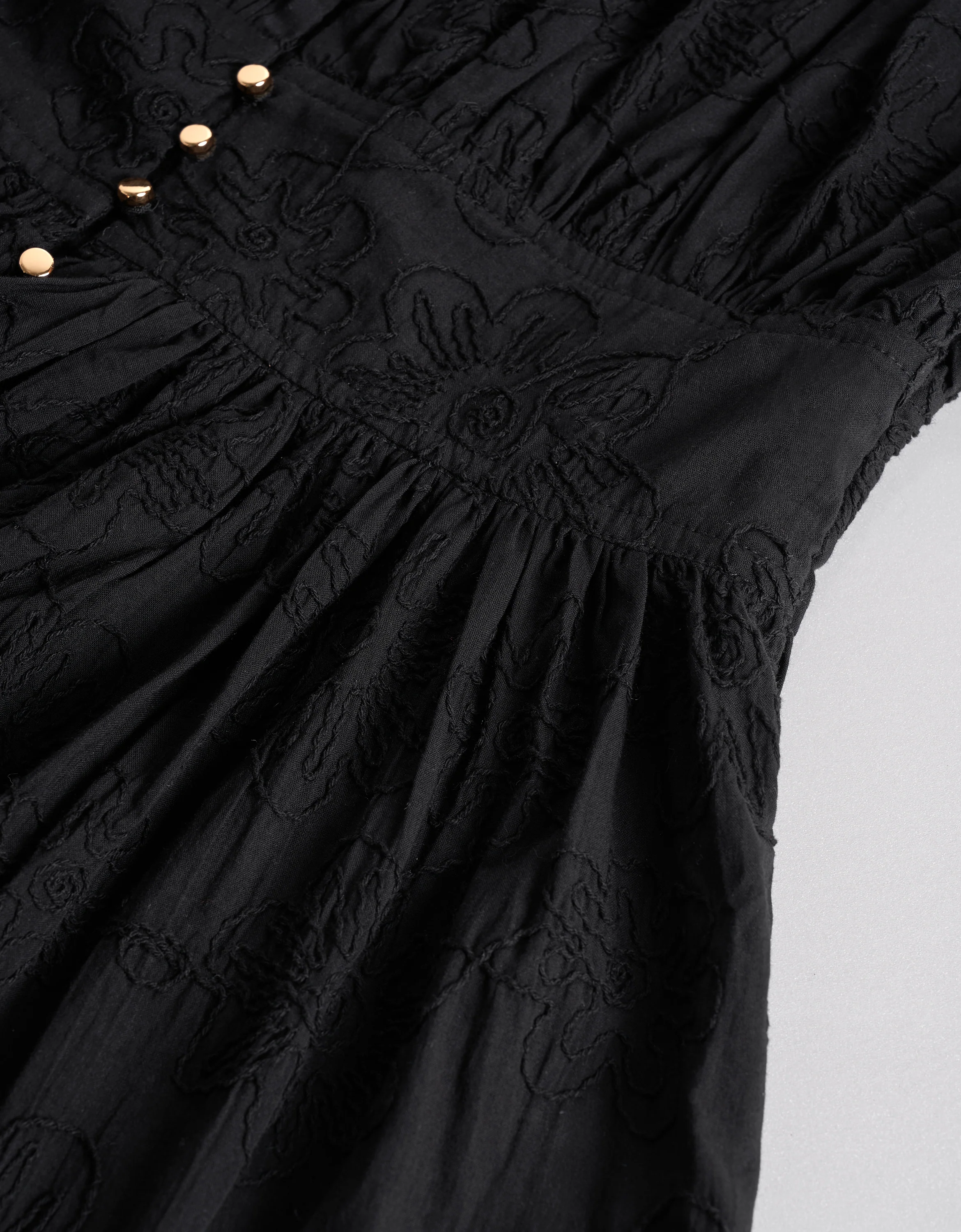 Button Front Ruffled Hem Pleated Dress - Image 31