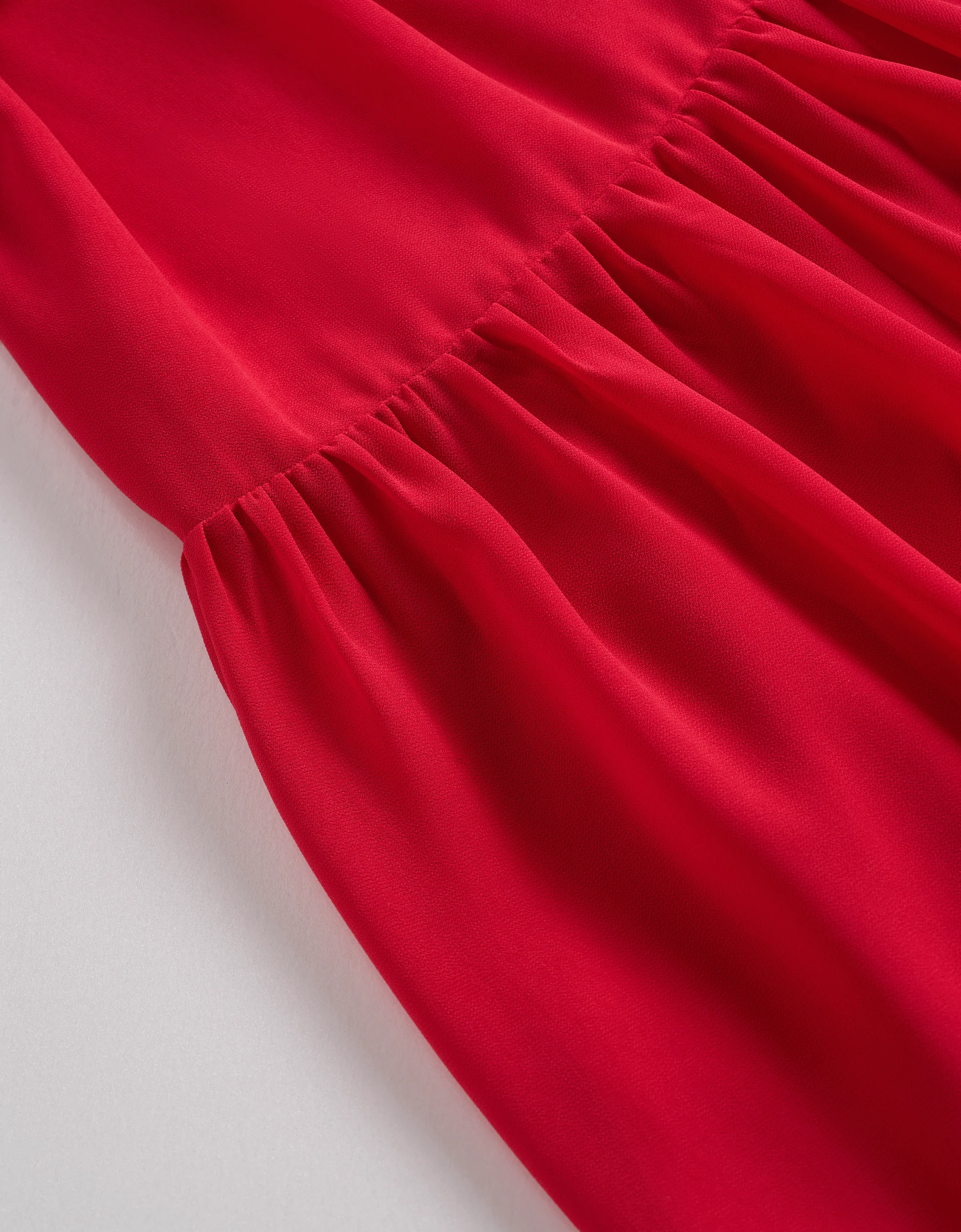 Button Front Ruffled Sleeves Round Neck Dress - Image 9