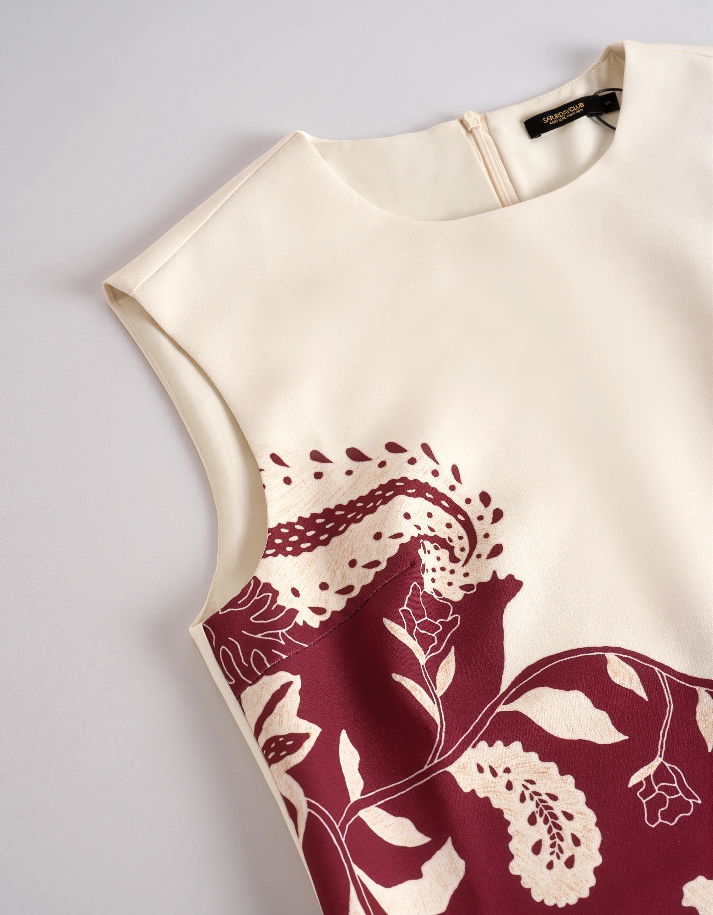 Colorblock Floral Print Sleeveless Dress - Image 5