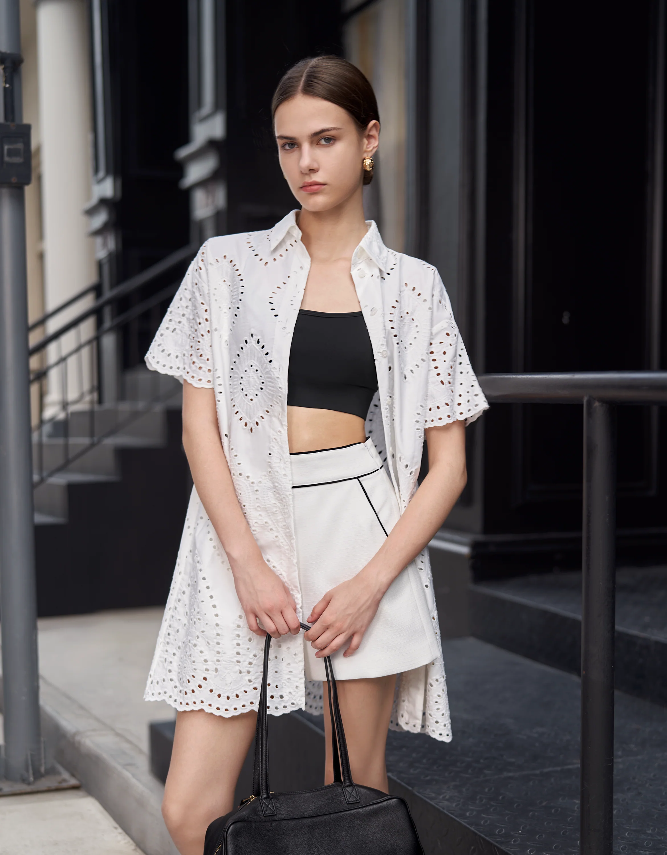 Contrast Trim Shorts
