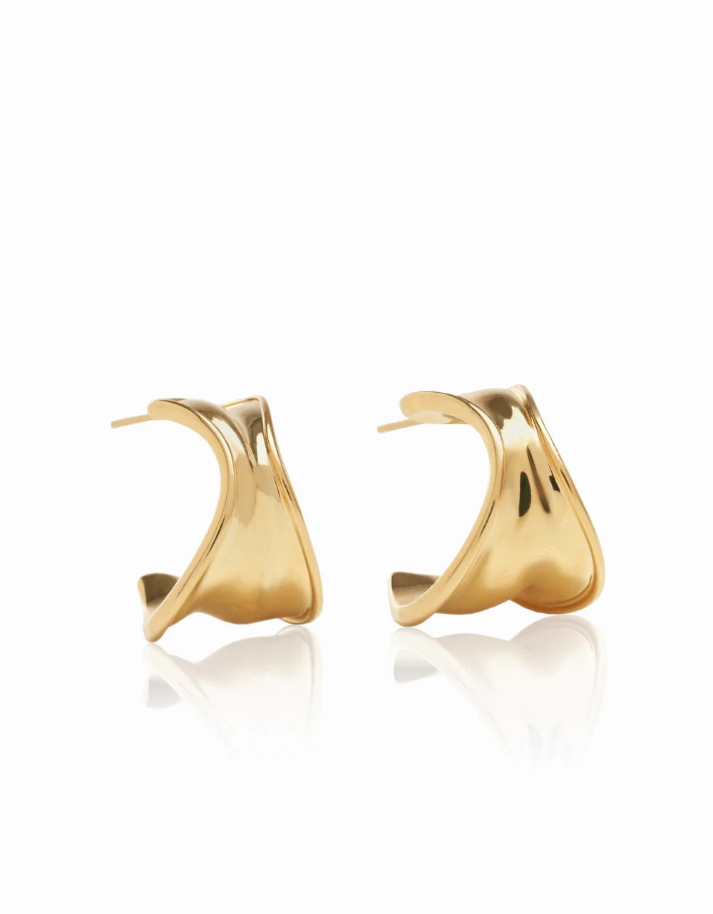 Curved Hoop Earrings - Image 2