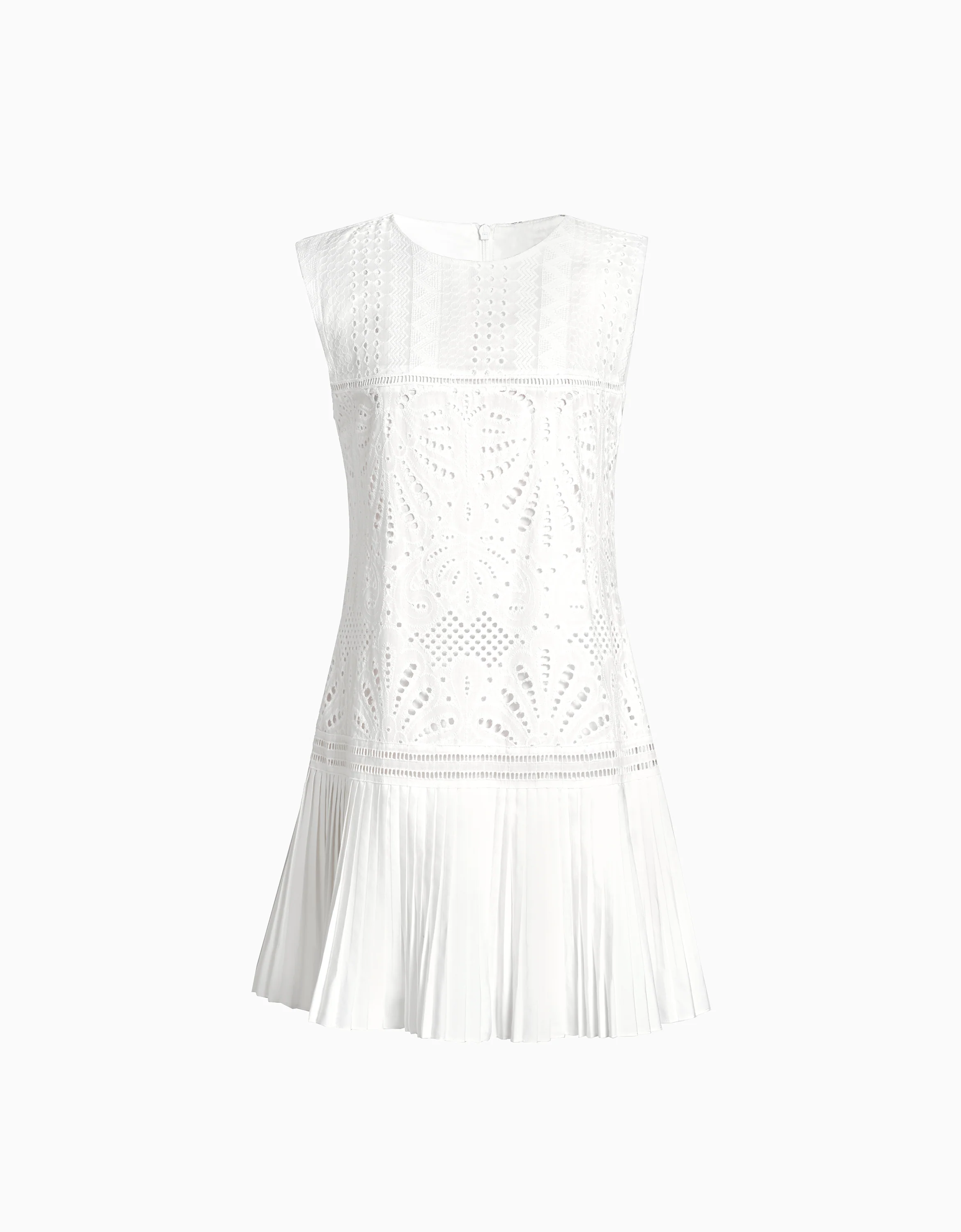 Cutwork Embroidery Pleated Dress - Image 12