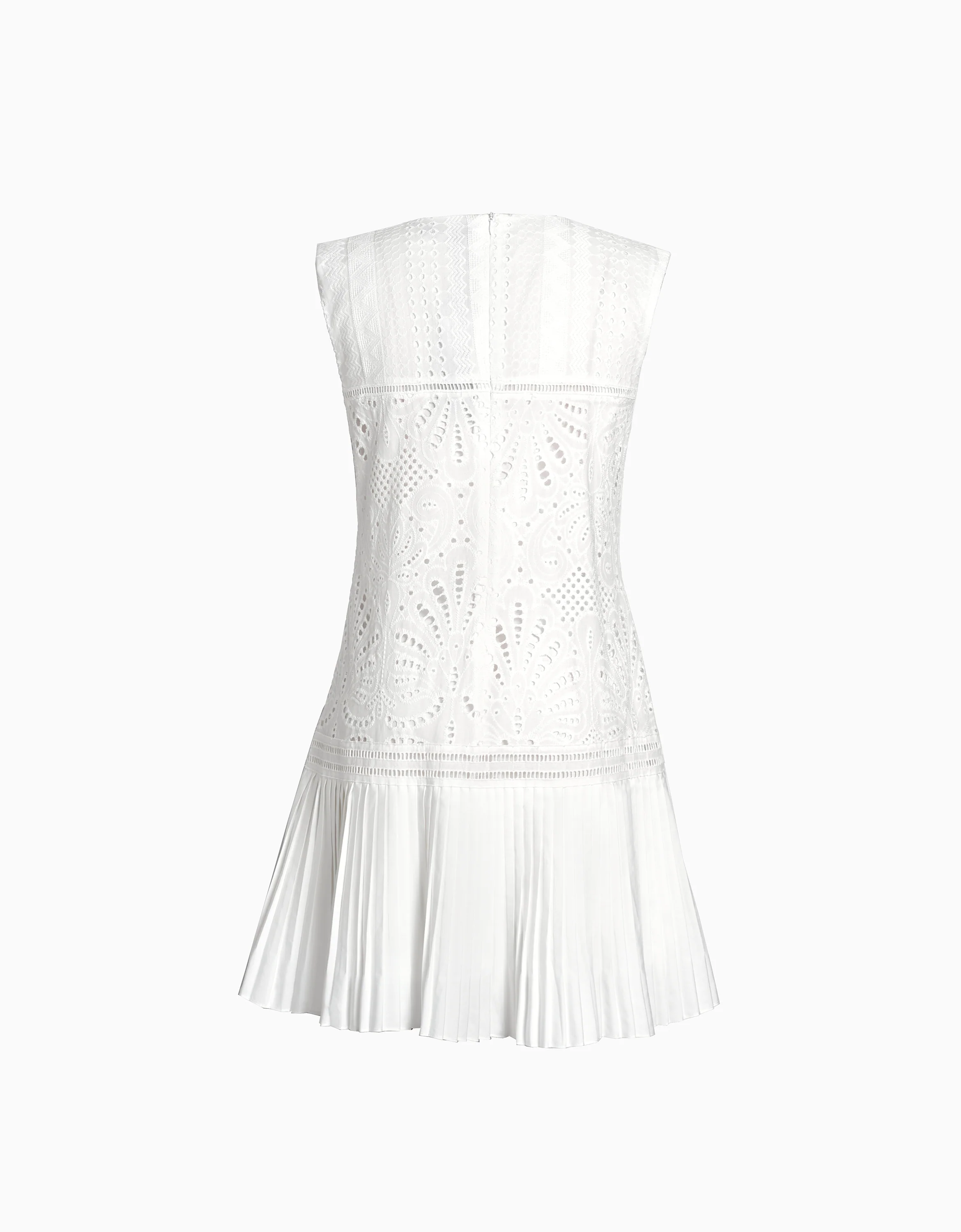 Cutwork Embroidery Pleated Dress - Image 13