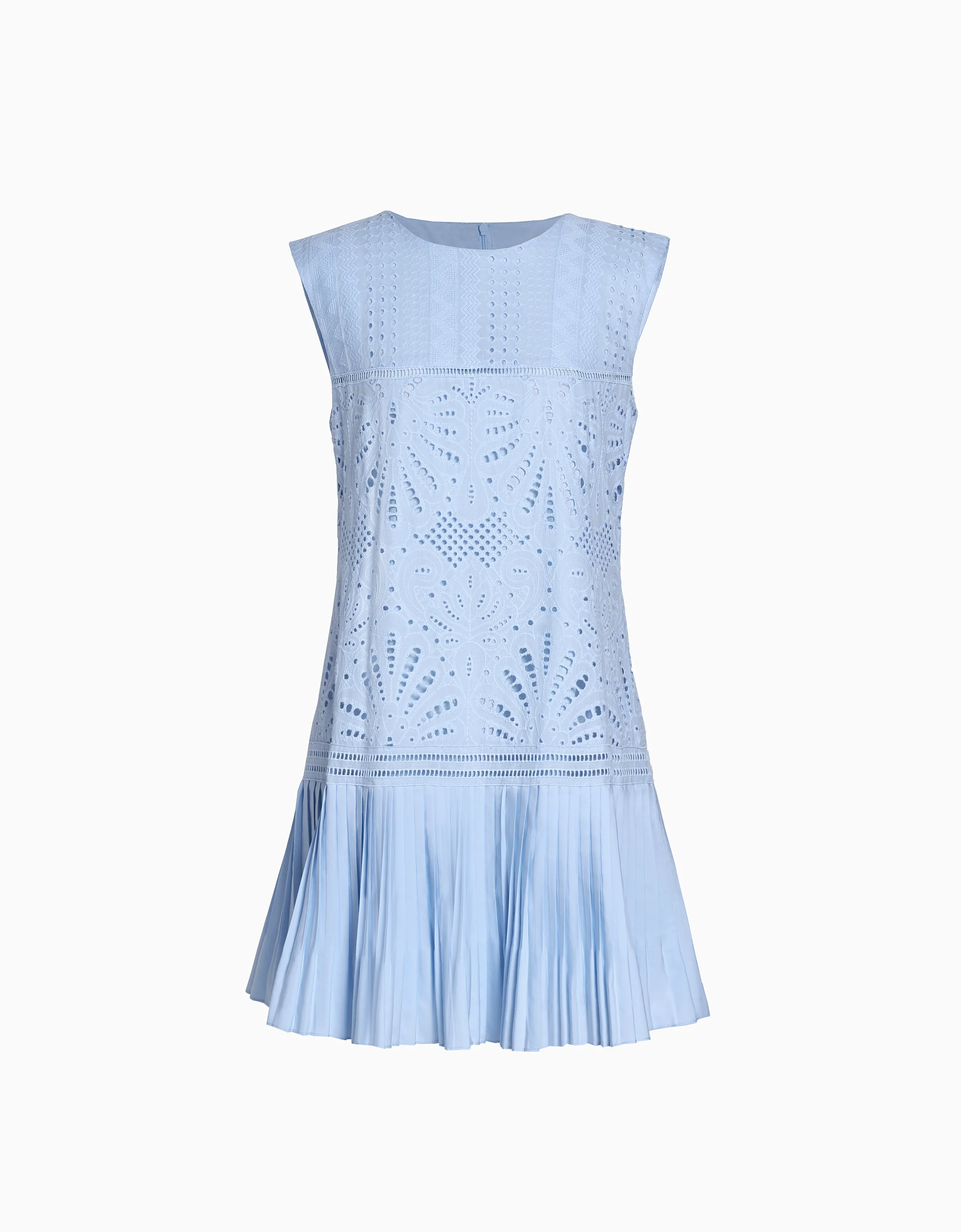 Cutwork Embroidery Pleated Dress - Image 18