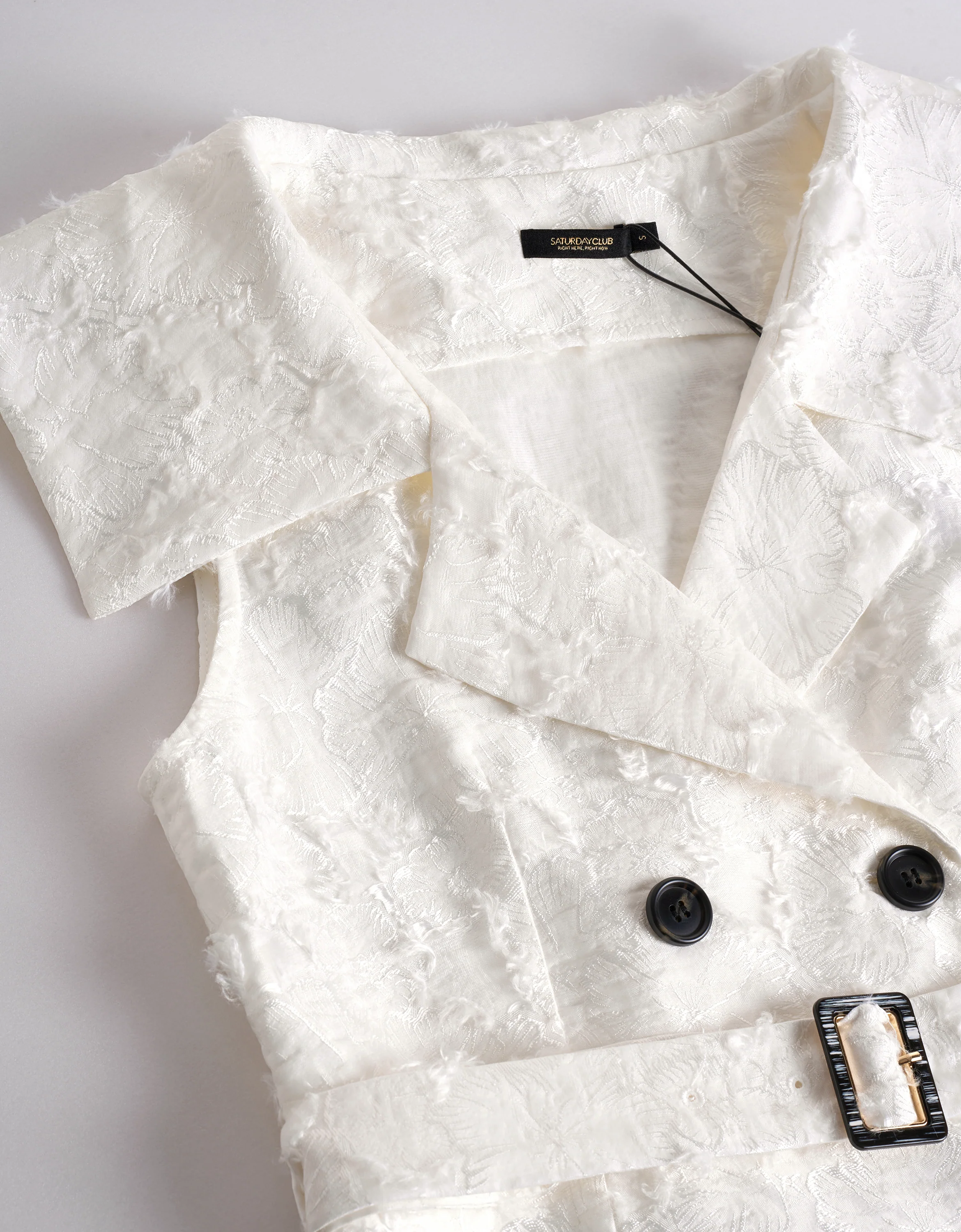 Double-breasted Suit Collar Jacquard Vest - Image 5