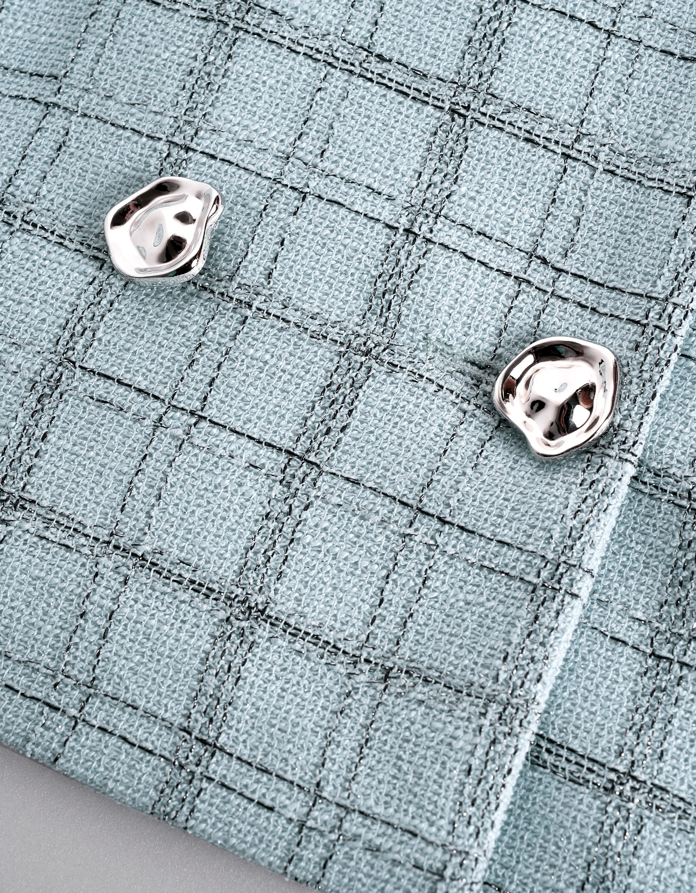 Double-breasted V-neck Plaid Vest - Image 8