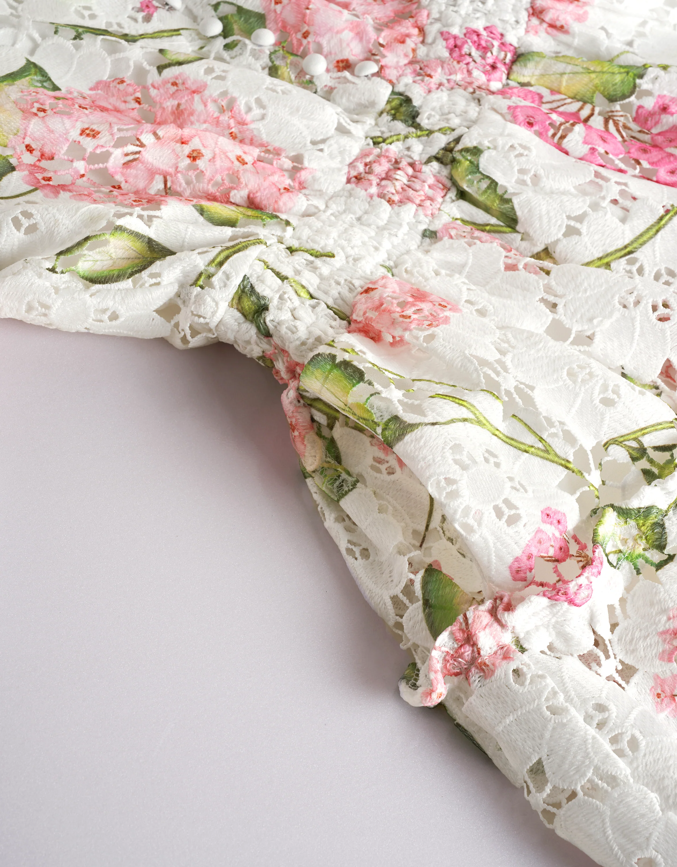 Elastic Waist V-neck Floral Dress - Image 7