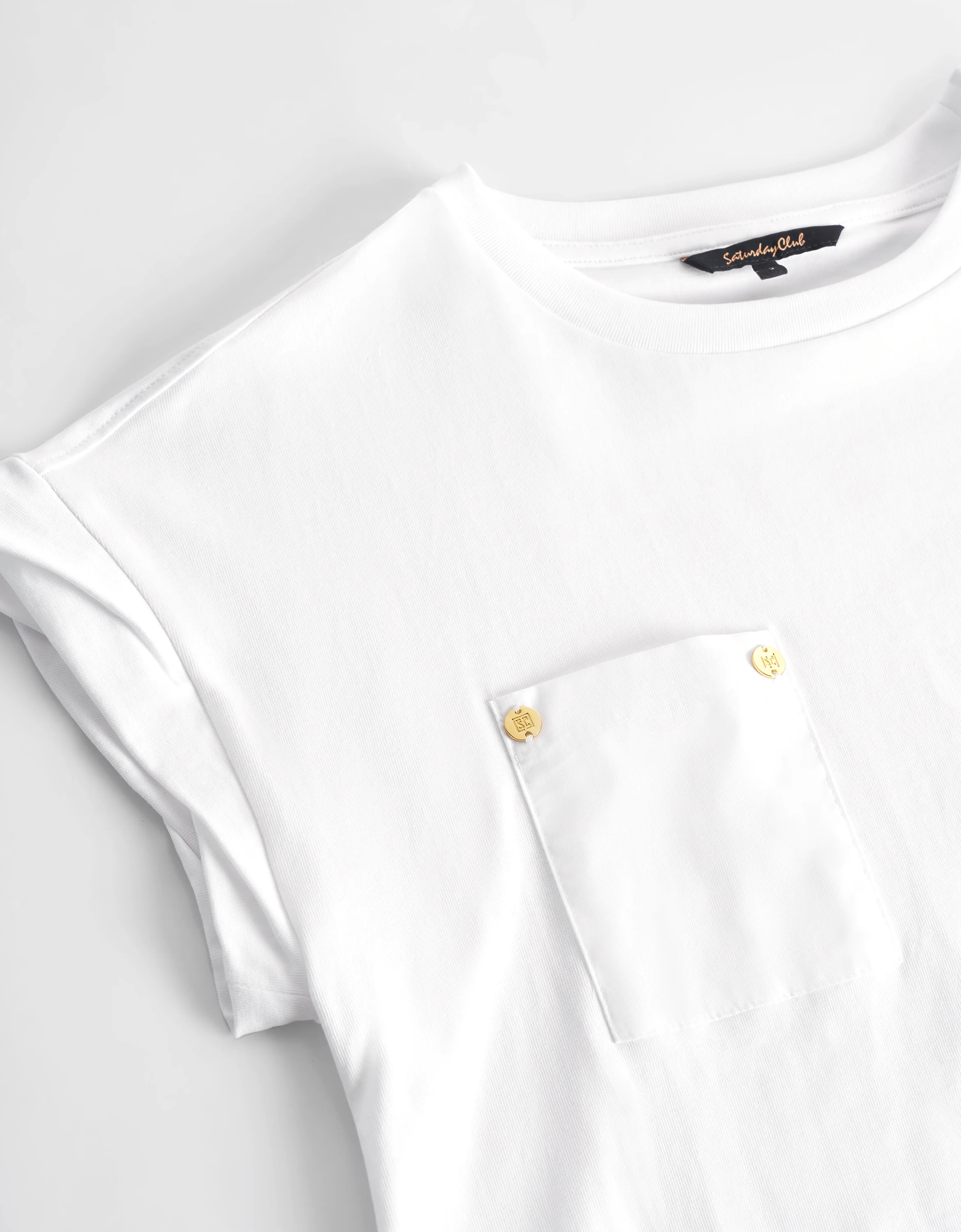 Embossed Button Pocket T-Shirt - Image 16