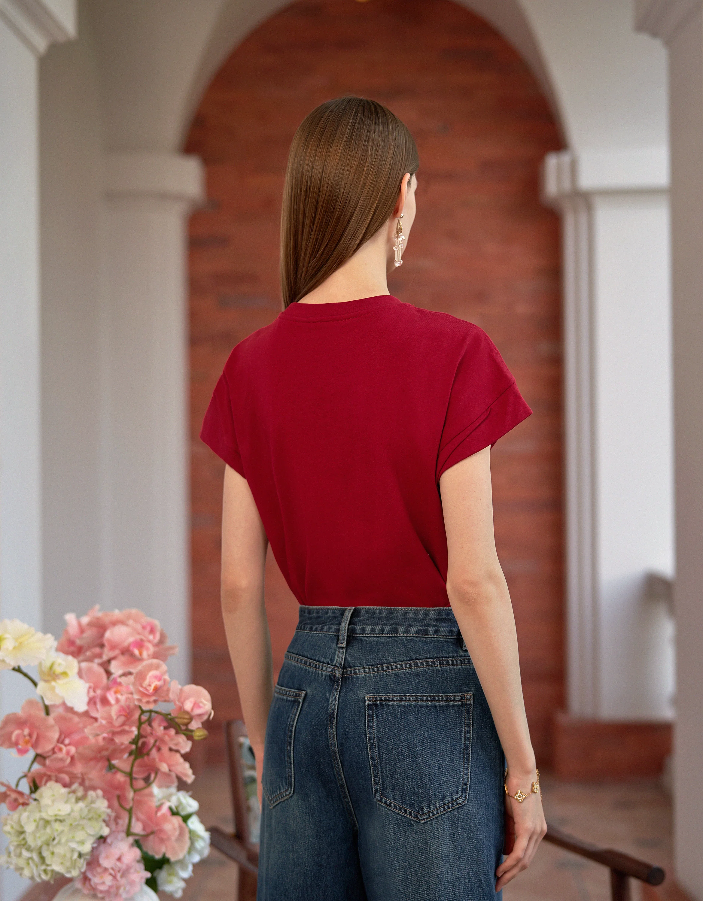 Embossed Button Pocket T-Shirt - Image 22