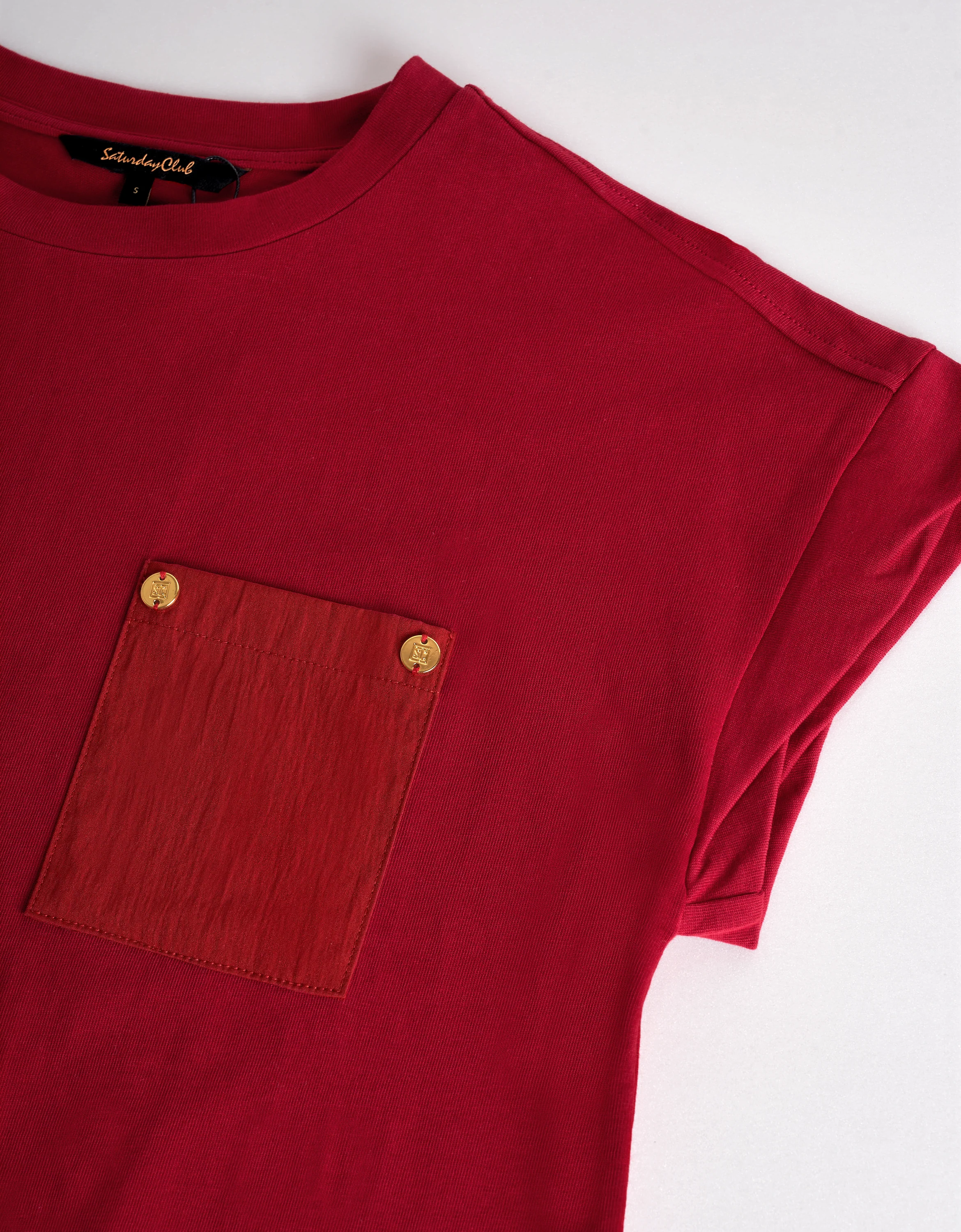 Embossed Button Pocket T-Shirt - Image 24