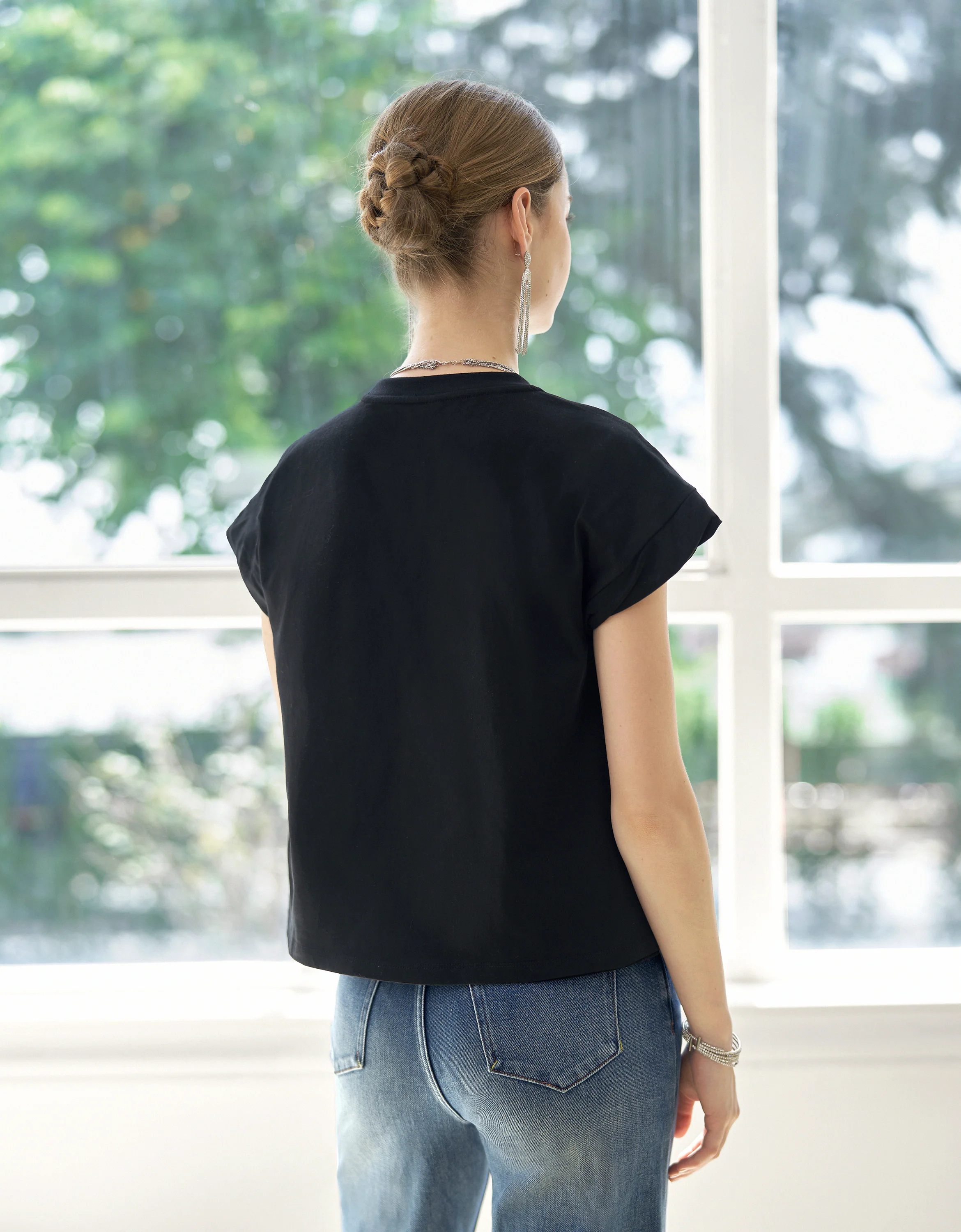 Embossed Button Pocket T-Shirt - Image 30