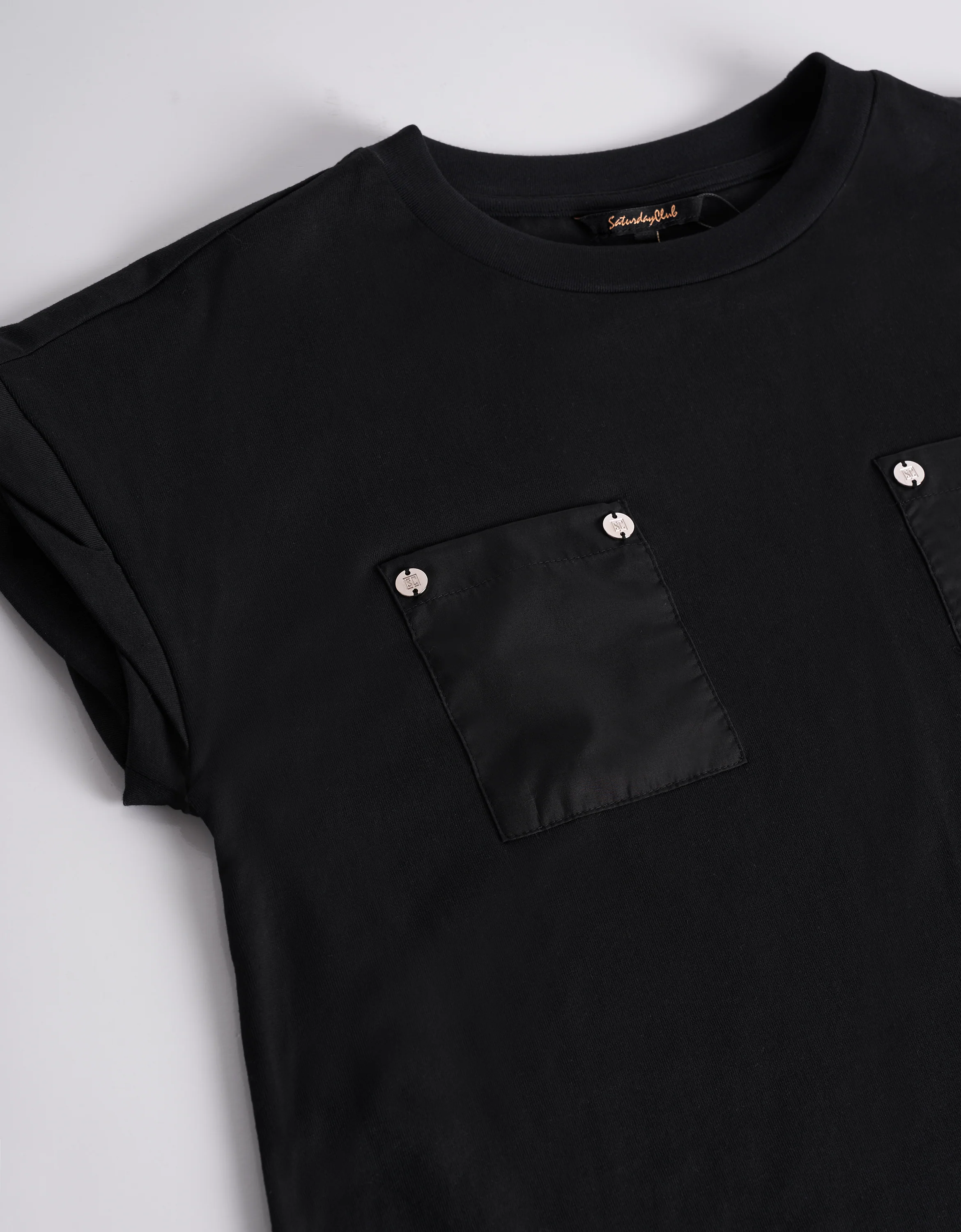 Embossed Button Pocket T-Shirt - Image 33