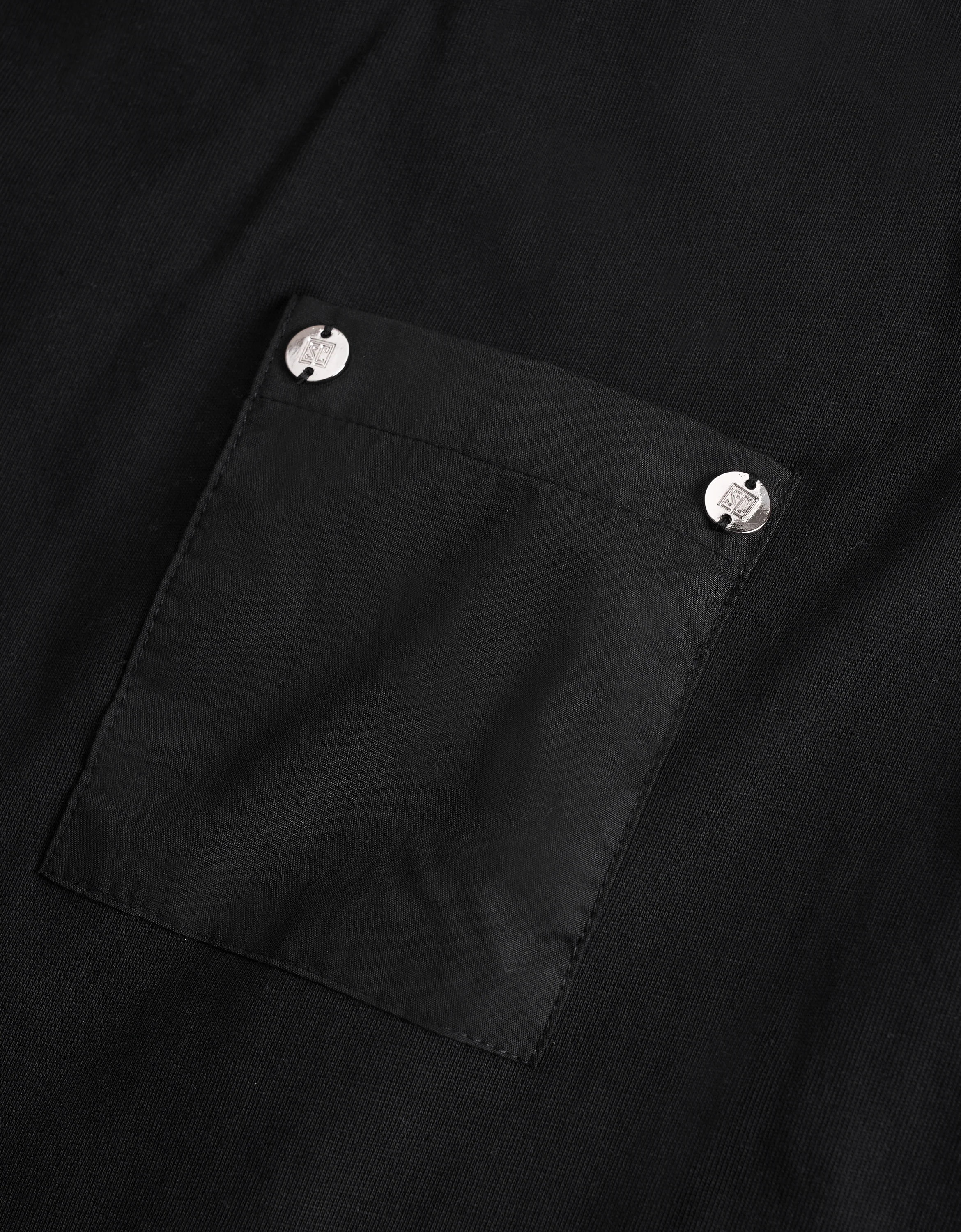 Embossed Button Pocket T-Shirt - Image 35