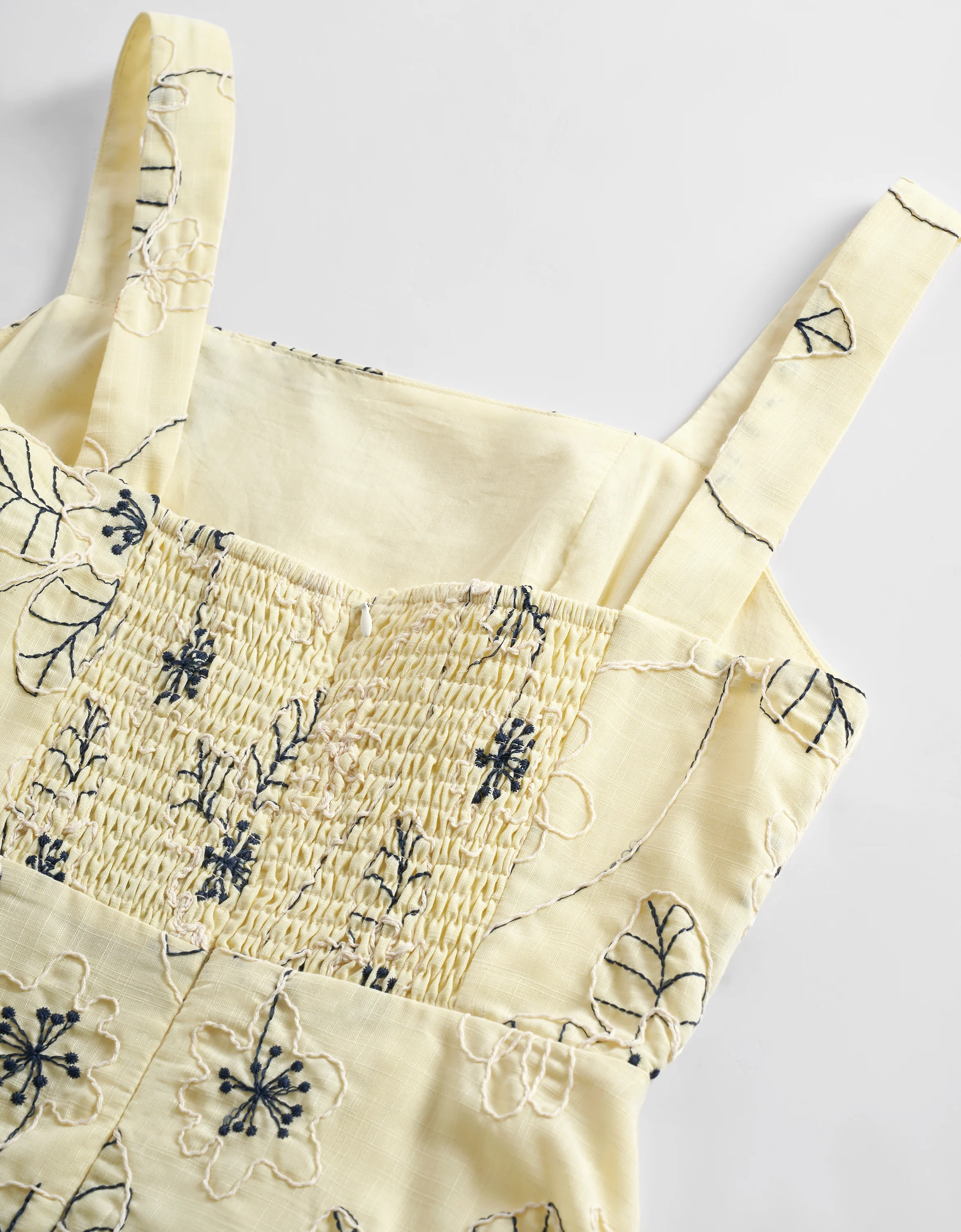 Embroidered Midi Strap Dress - Image 12