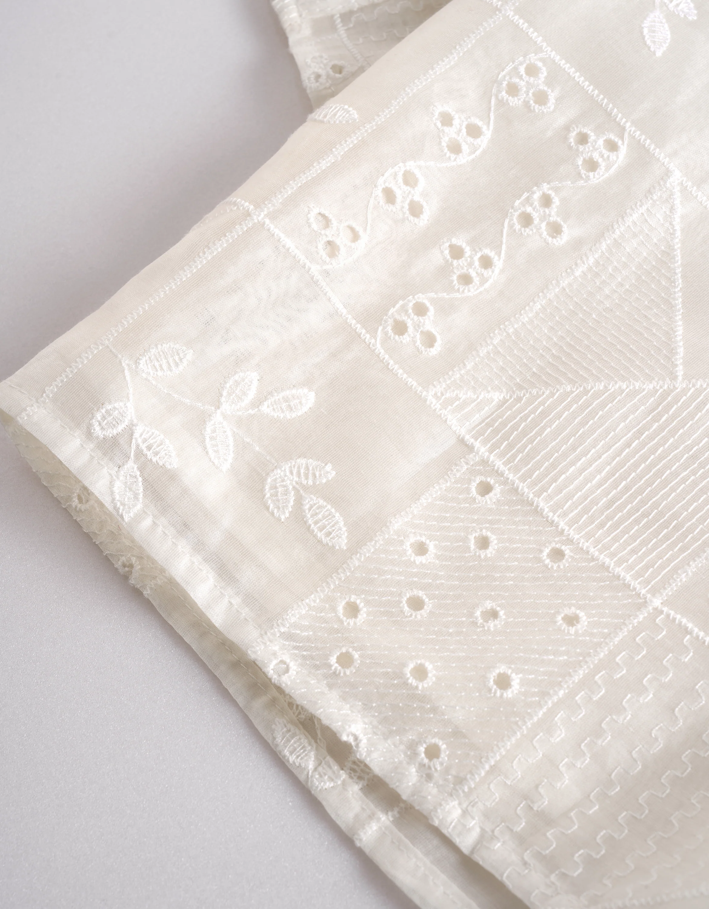 Embroidered Short Sleeve Collared Top - Image 9