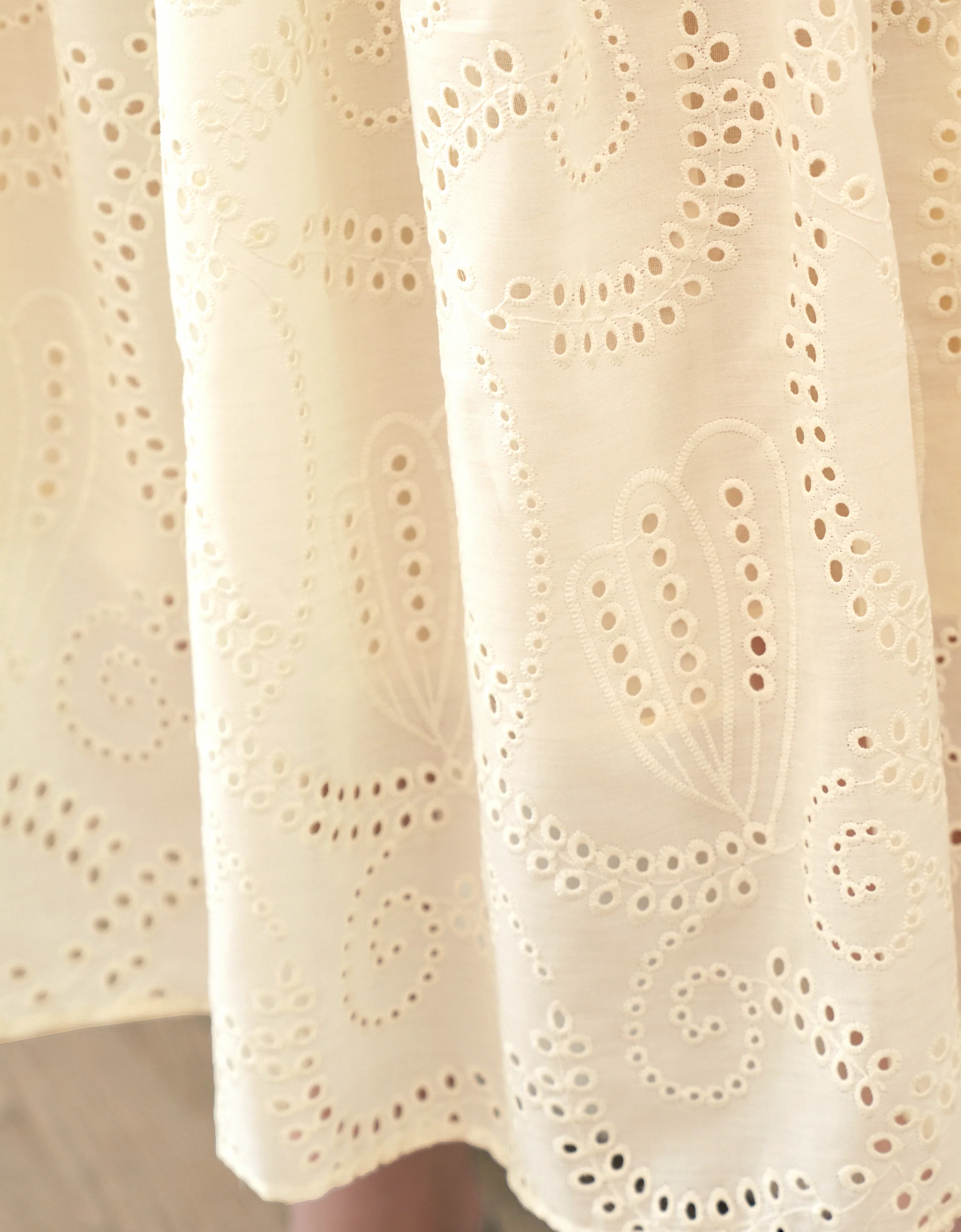 Embroidered Skirt Button Front Sleeveless Dress - Image 8