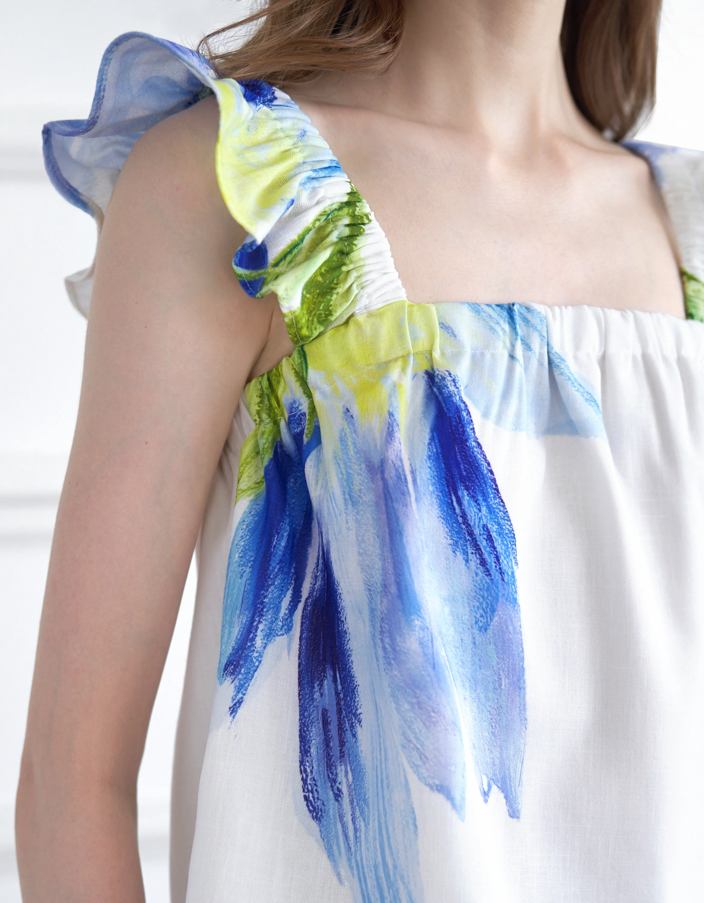 Floral Print Flared Sleeve Top - Image 4