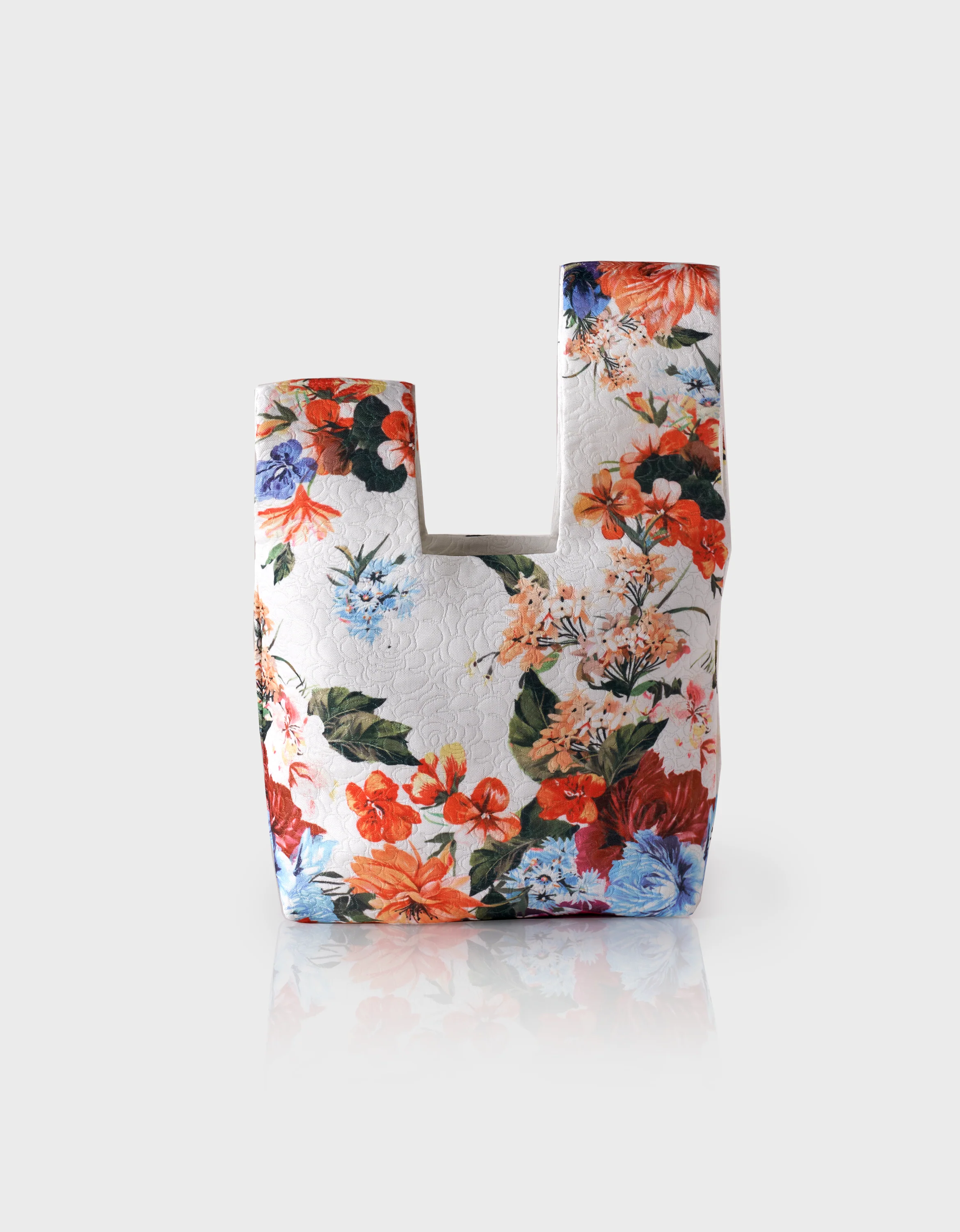 Floral Print Reversible Hand Bag - Image 3