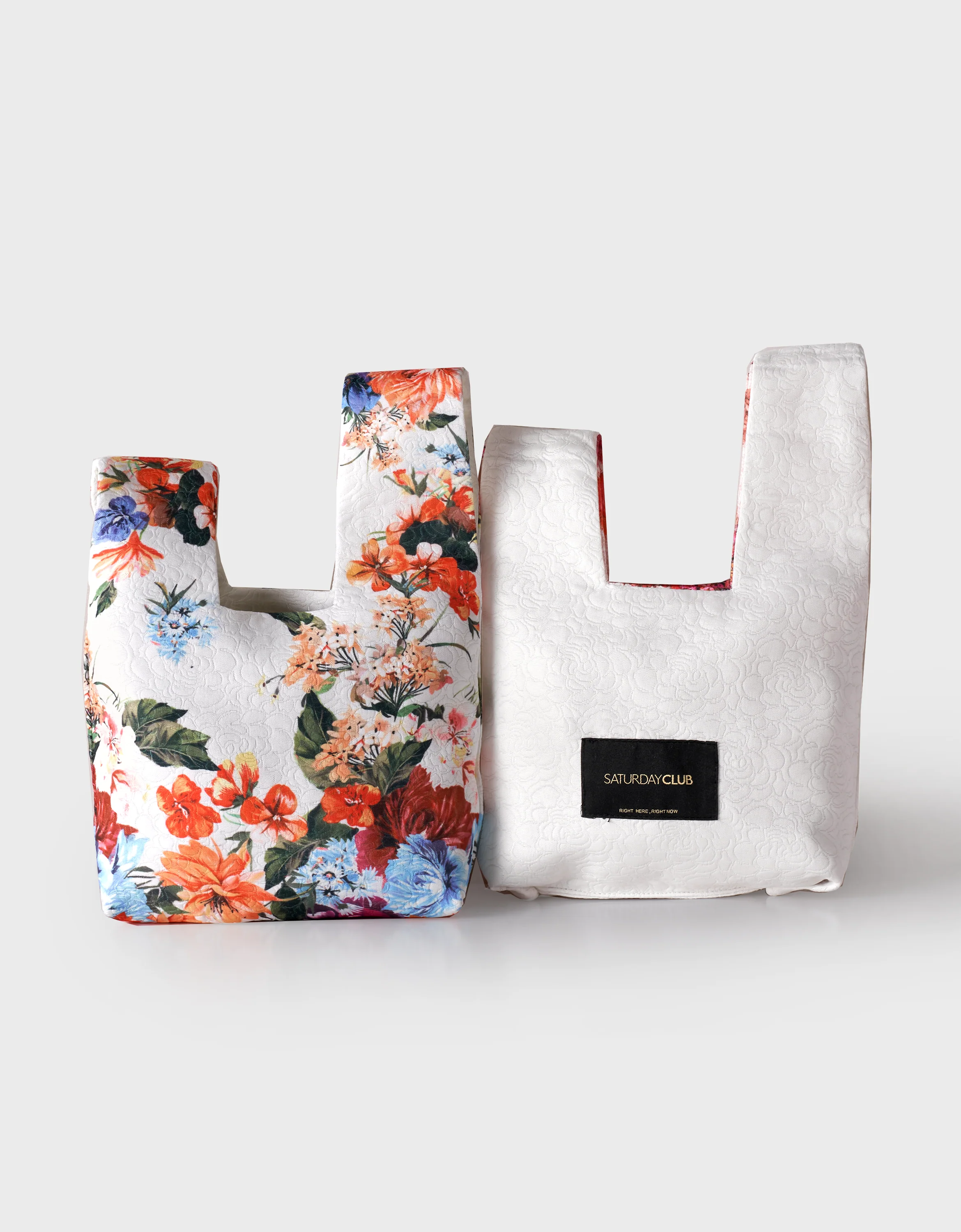 Floral Print Reversible Hand Bag - Image 6
