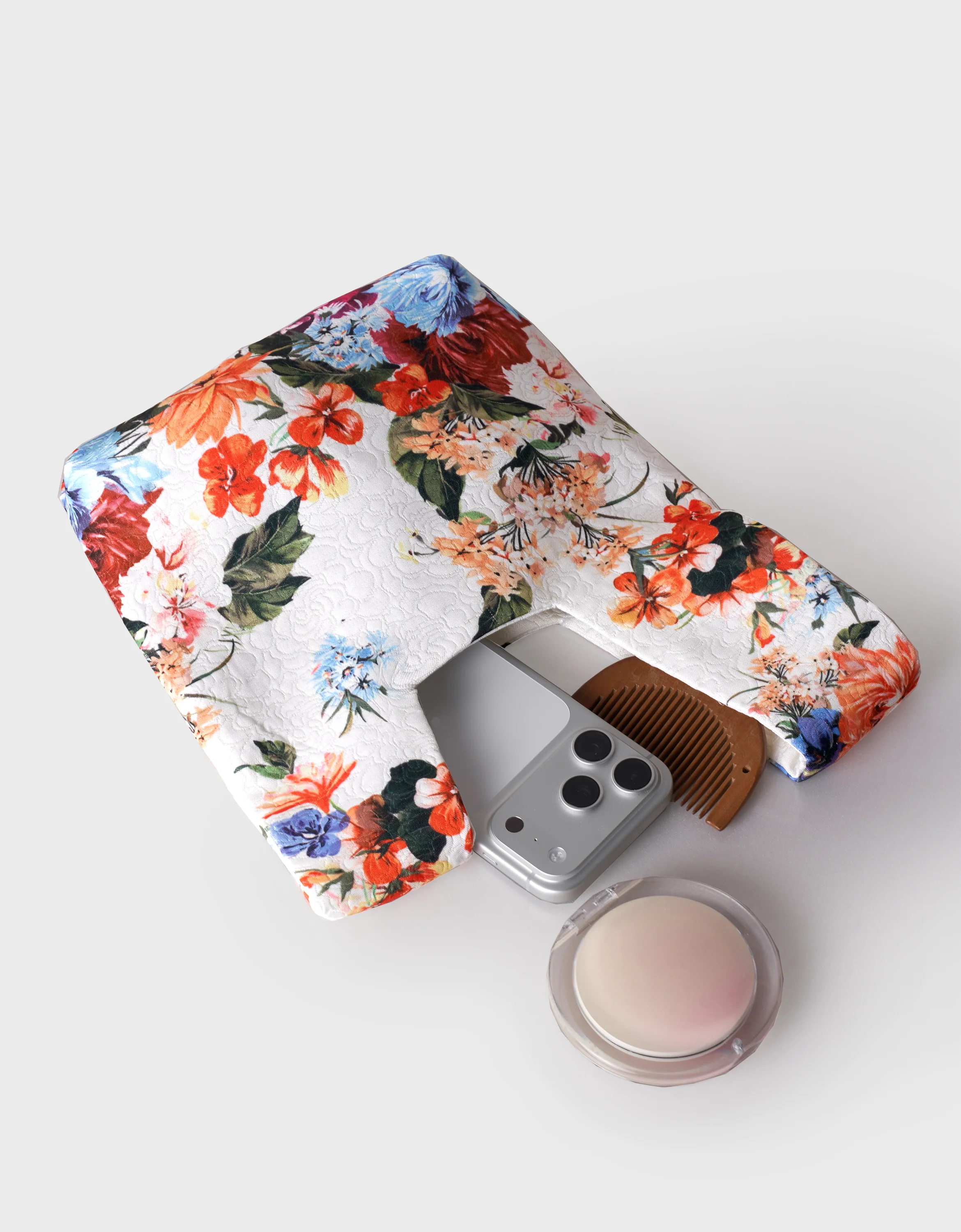 Floral Print Reversible Hand Bag - Image 9