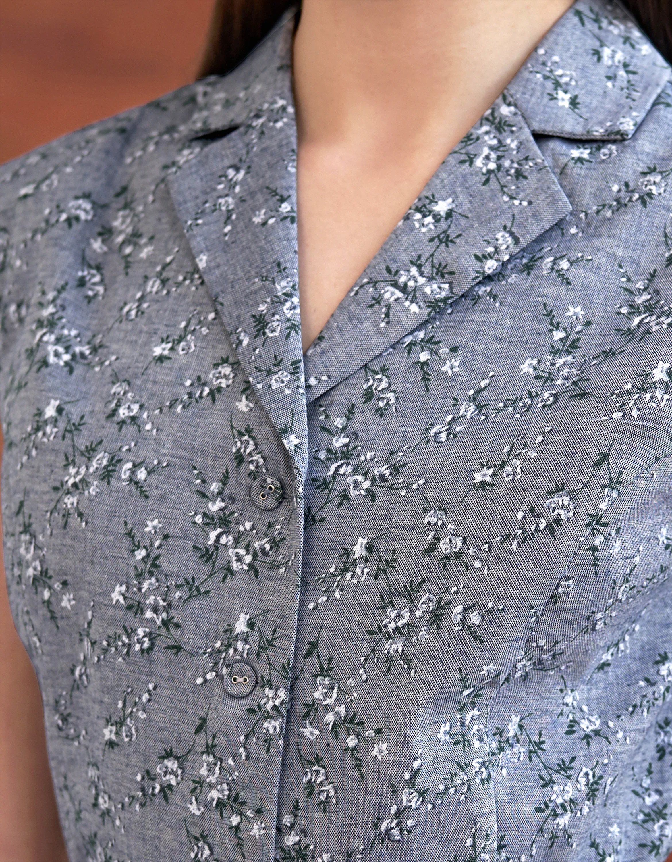 Floral Print Sleeveless Romper - Image 6