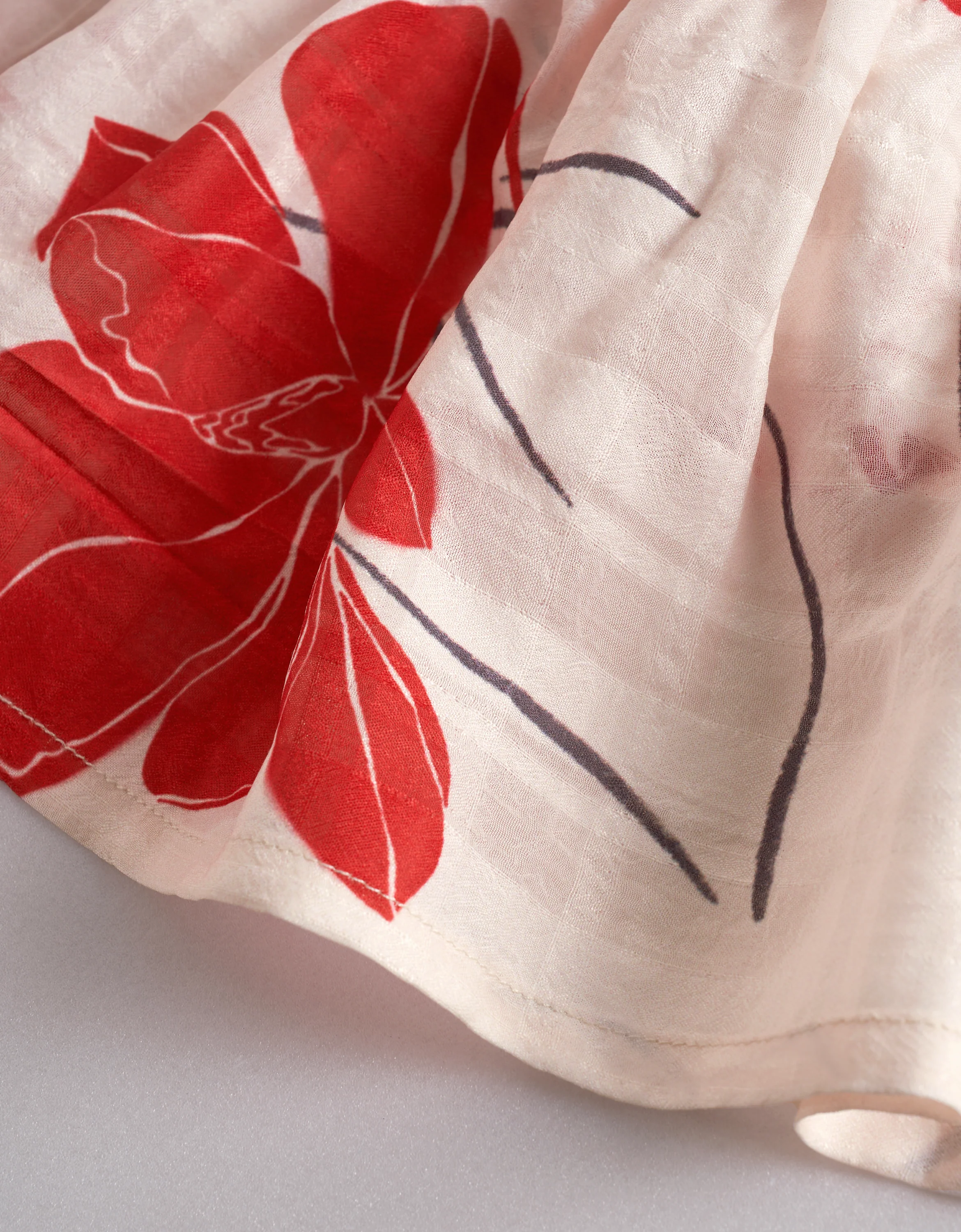 Floral Print Tiered Skirt Sleeveless Dress - Image 8