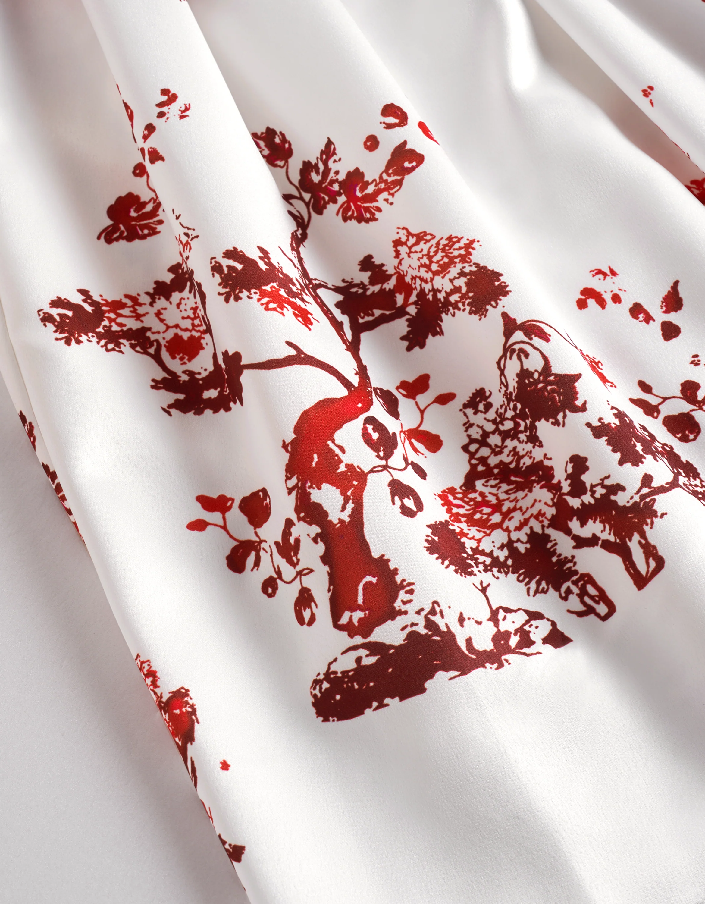 Floral Print Wrap Waist V-neck Dress - Image 6