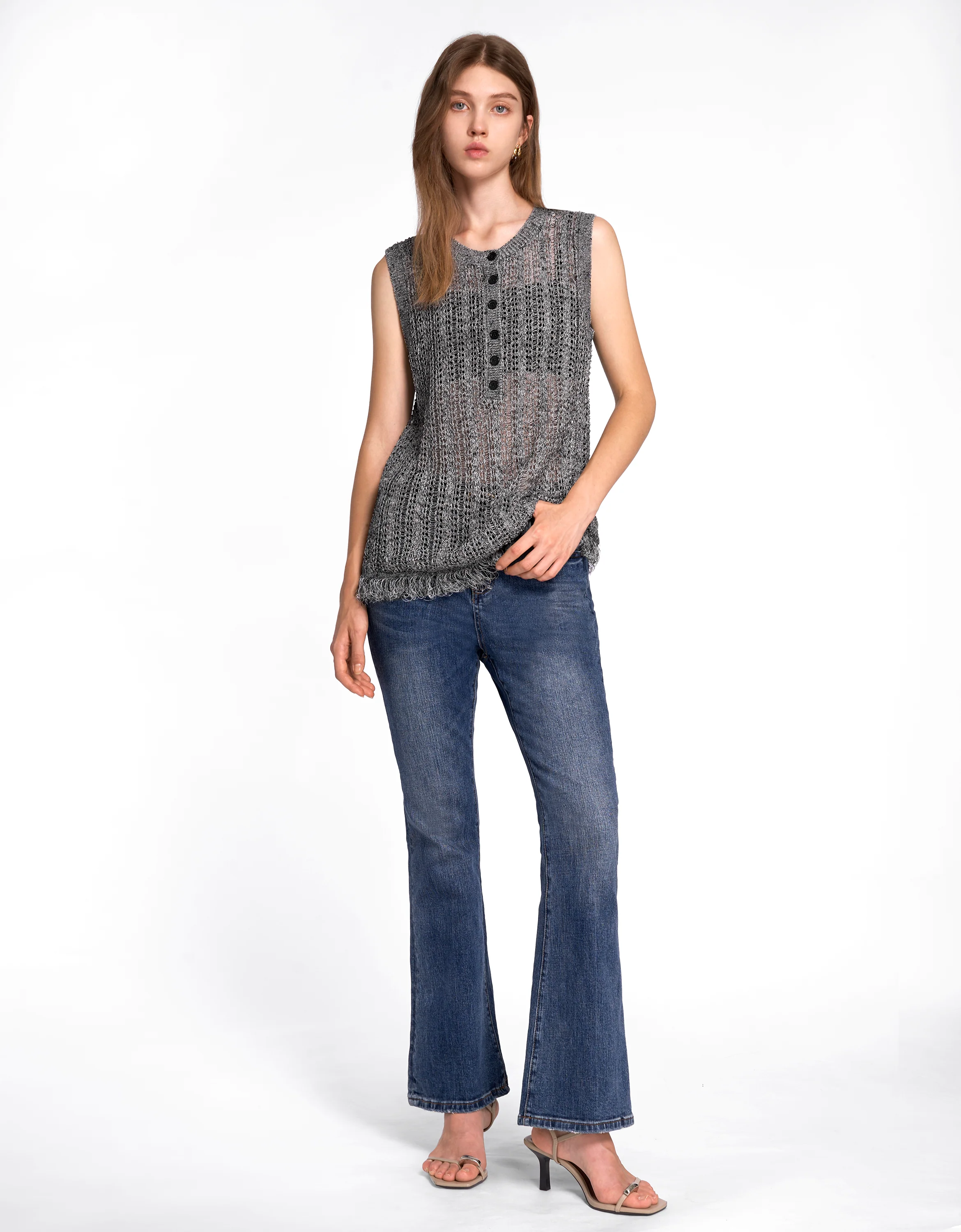 Fringe Hem Knit Top - Image 2