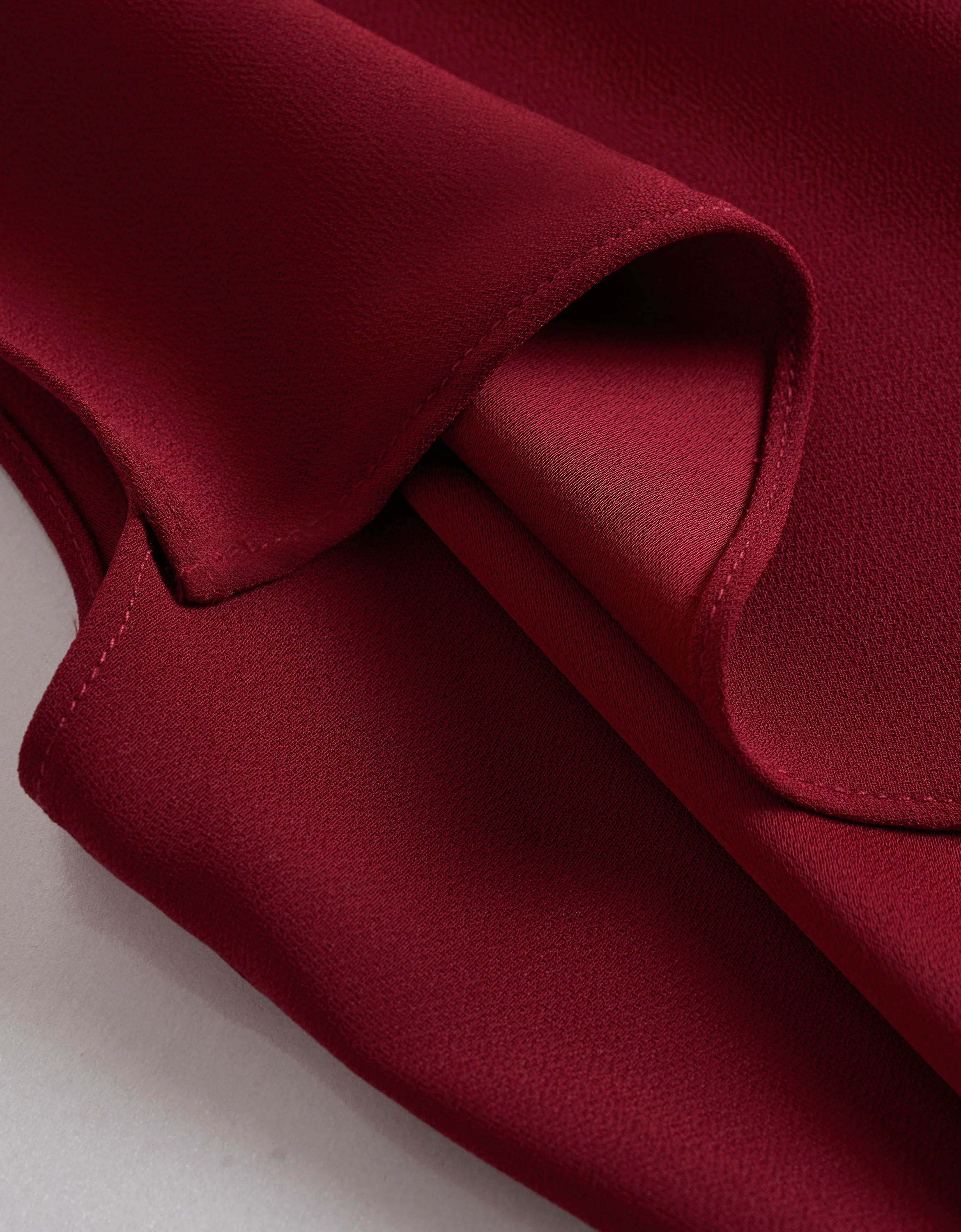 Front Ruffle Stand Collar Top - Image 7