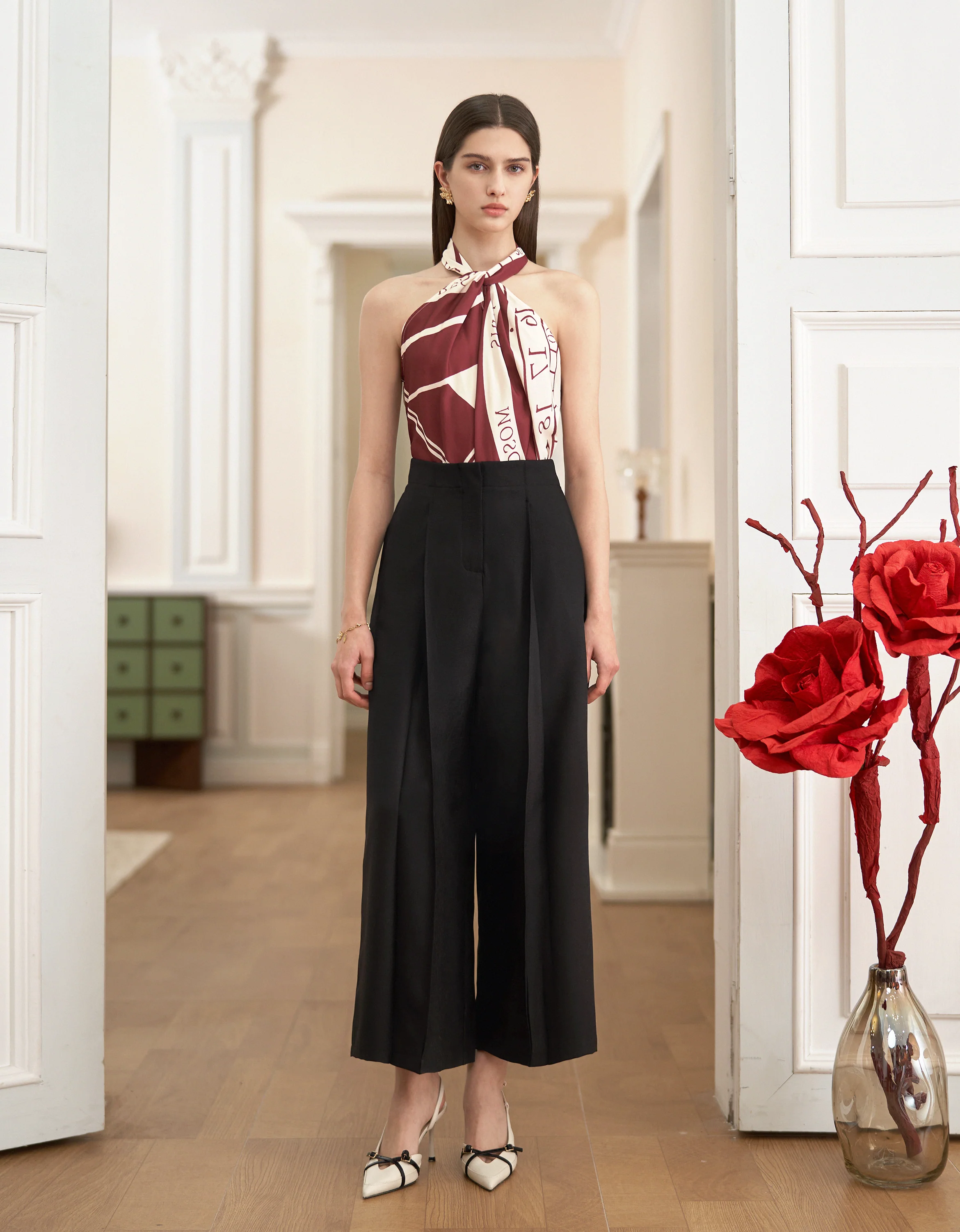 Geometric Print Halterneck Top - Image 5