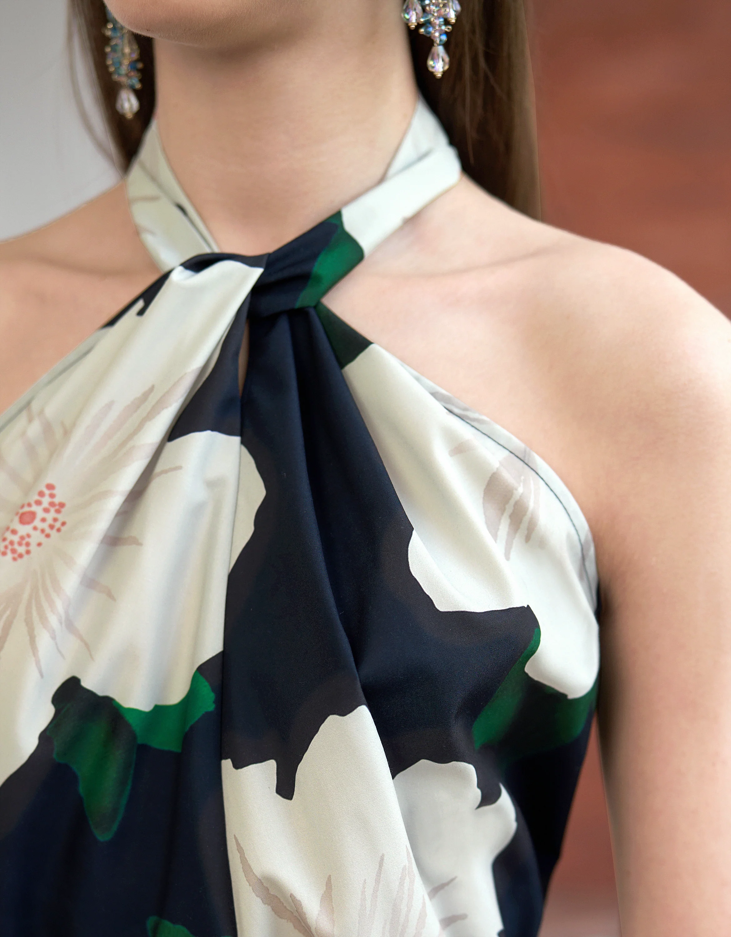 Halterneck Floral Print Top - Image 5