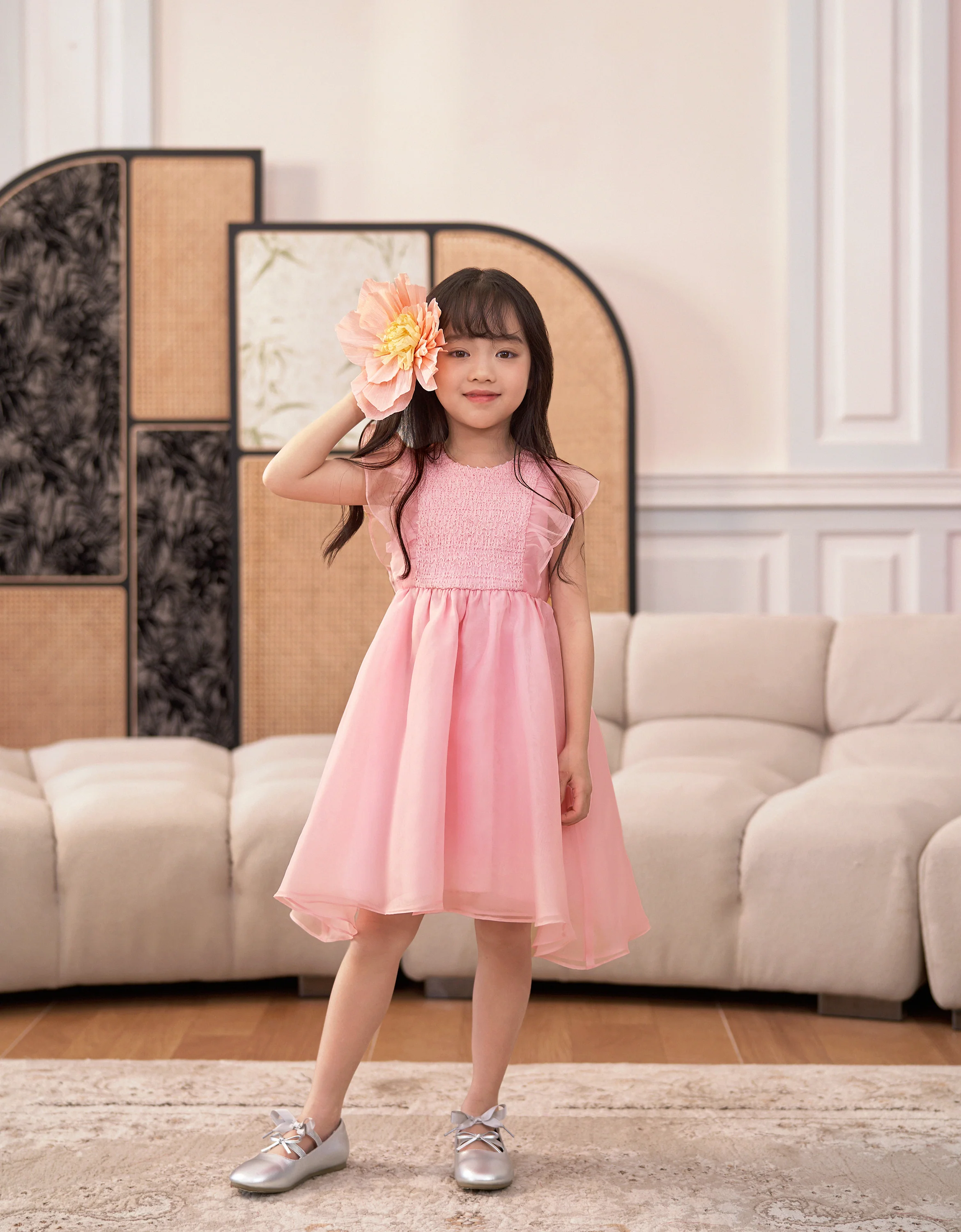 High-waisted Ruffled Dress