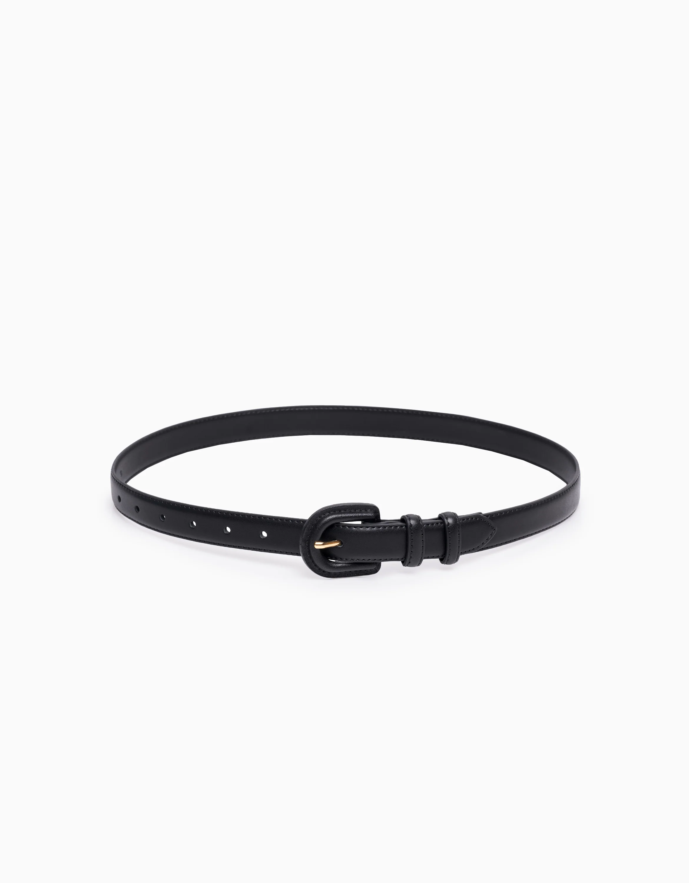 Horseshoe Buckle Leather Belt