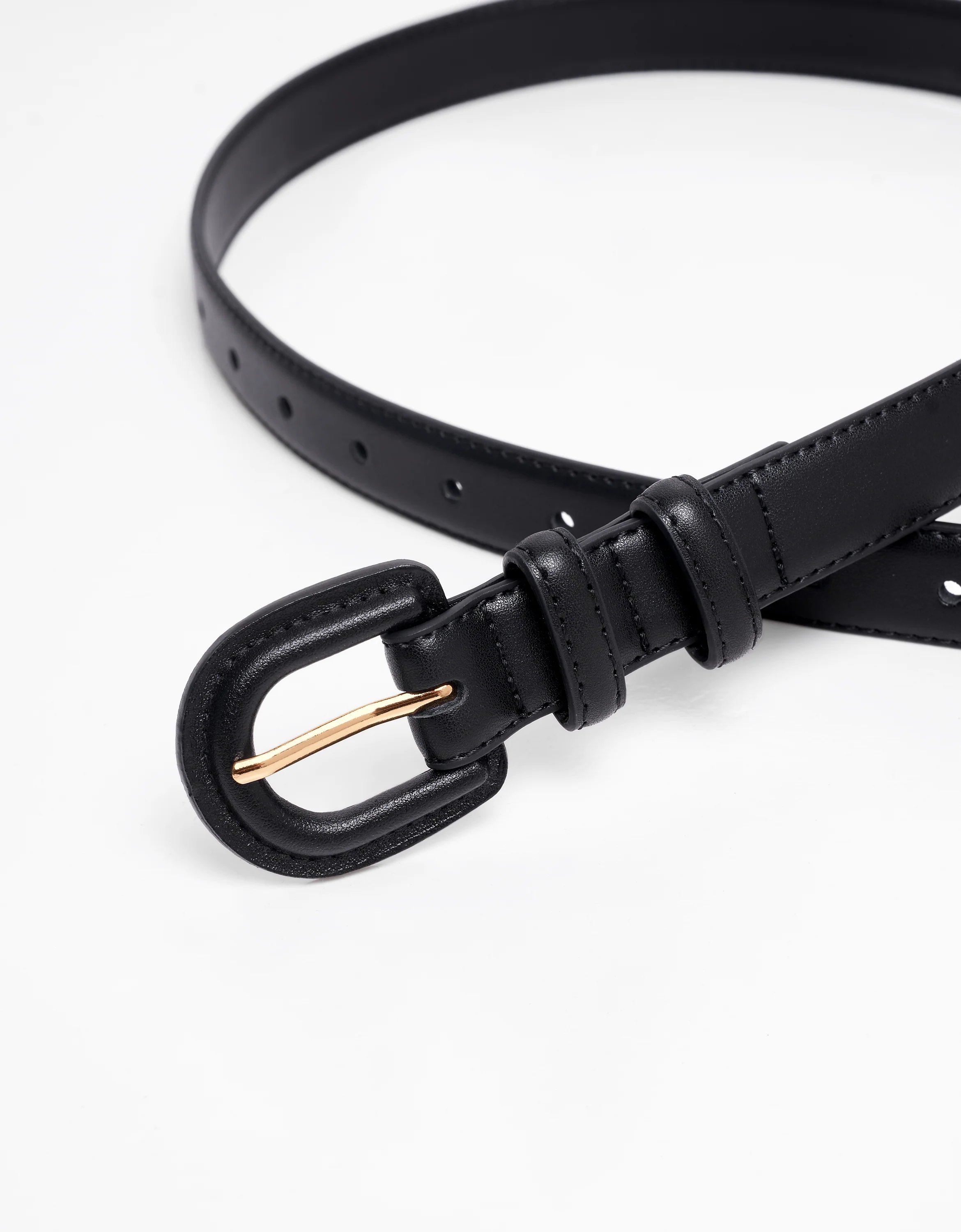 Horseshoe Buckle Leather Belt - Image 3
