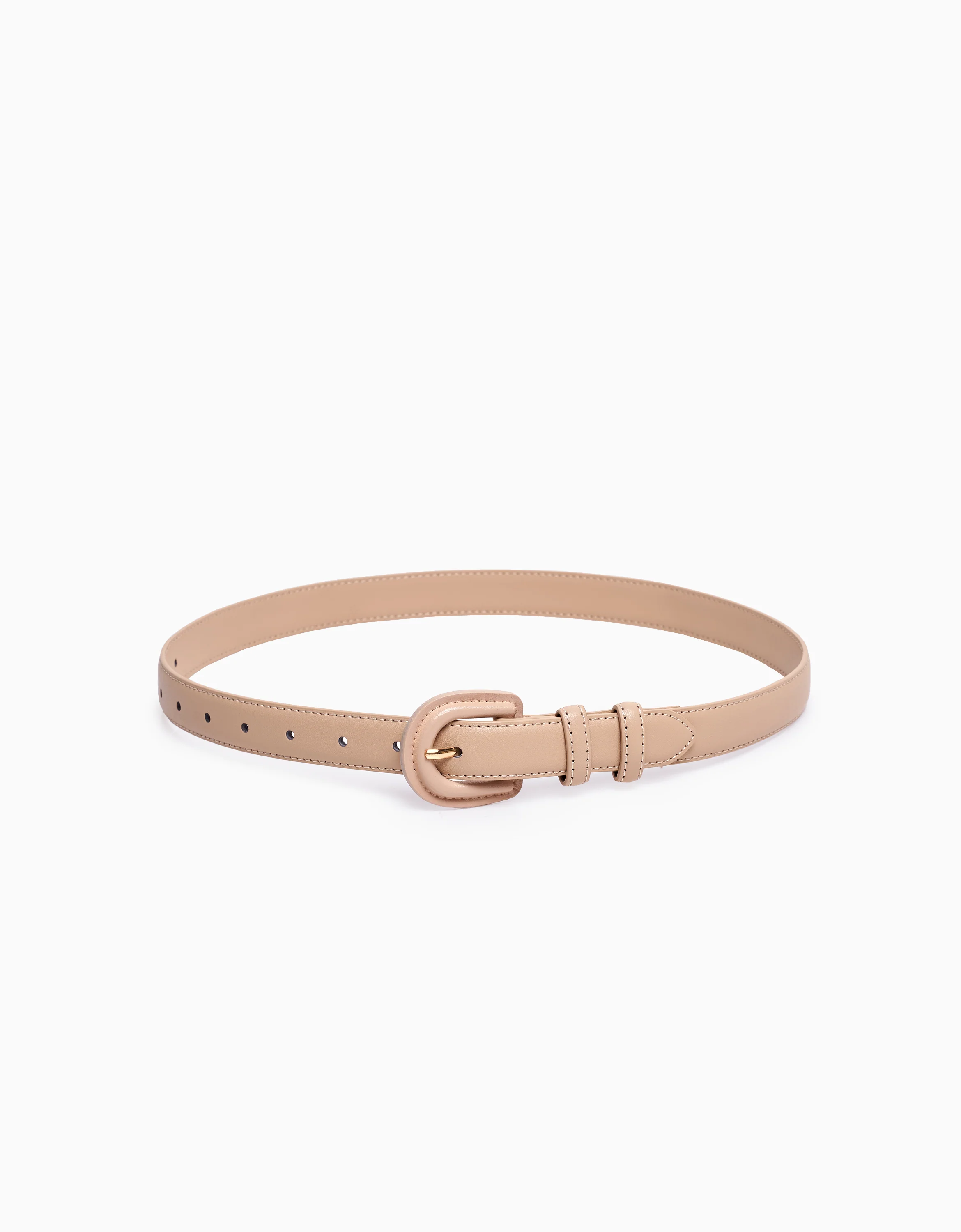 Horseshoe Buckle Leather Belt - Image 5