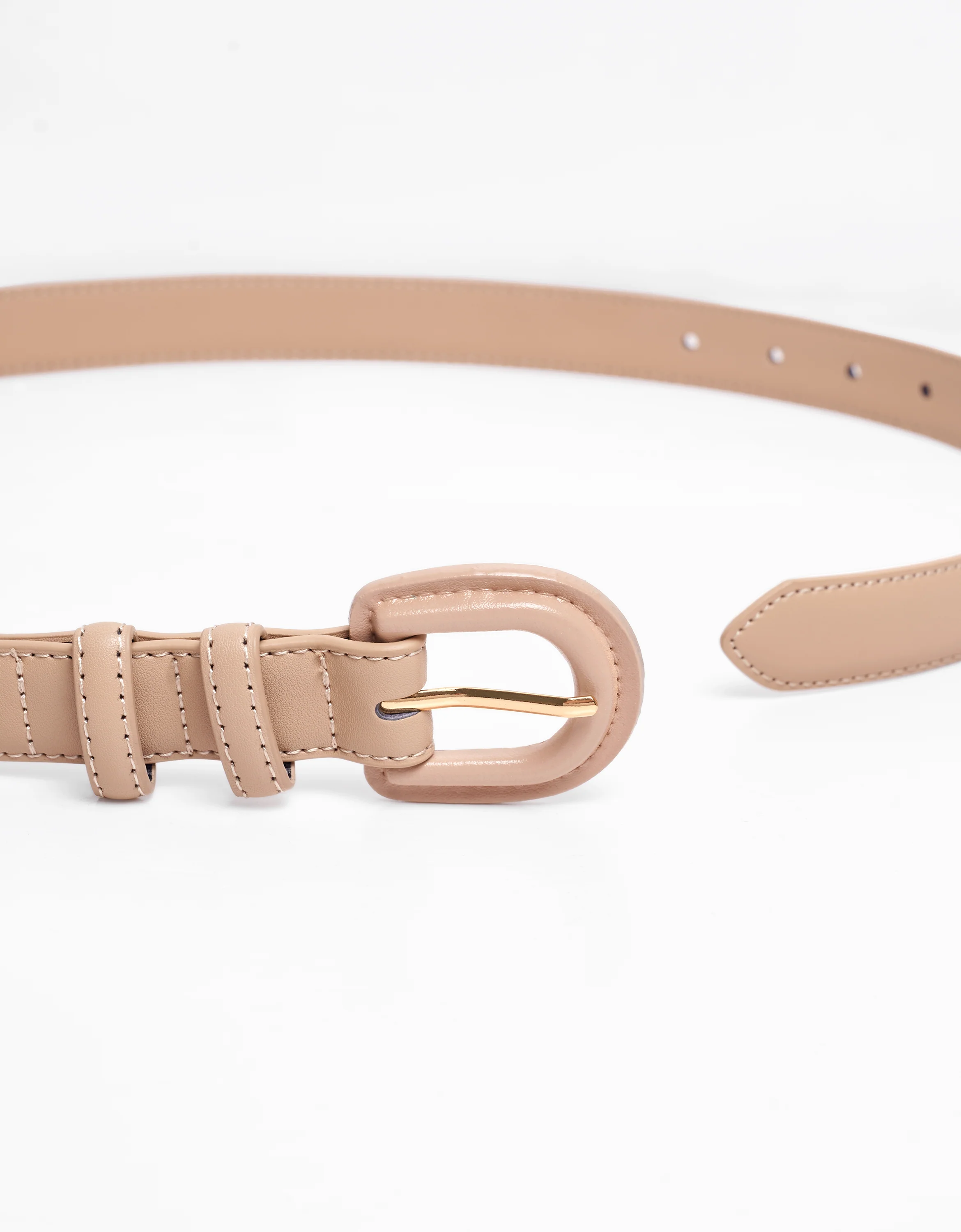 Horseshoe Buckle Leather Belt - Image 7