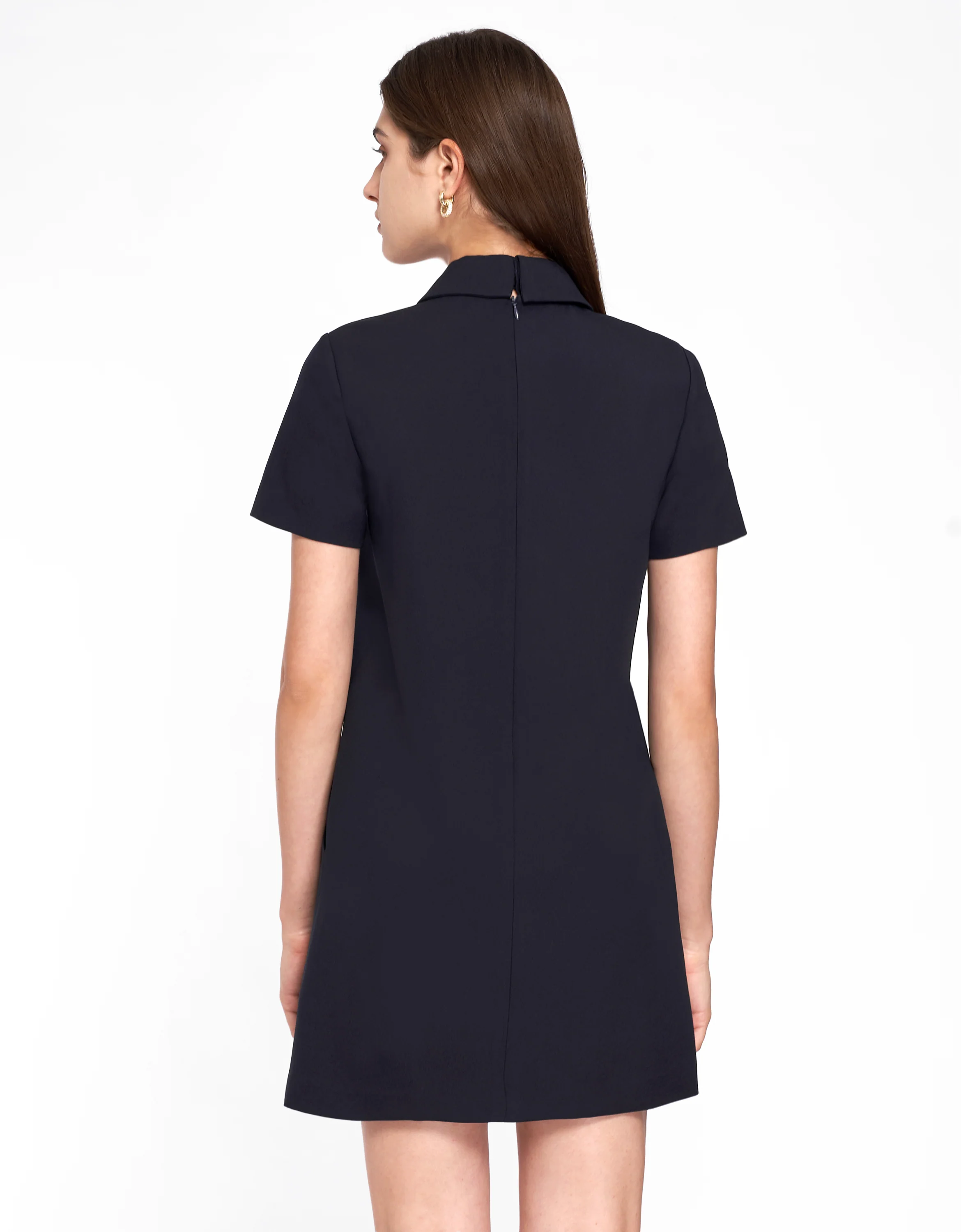 Intricate Button Collared Shift Dress - Image 13