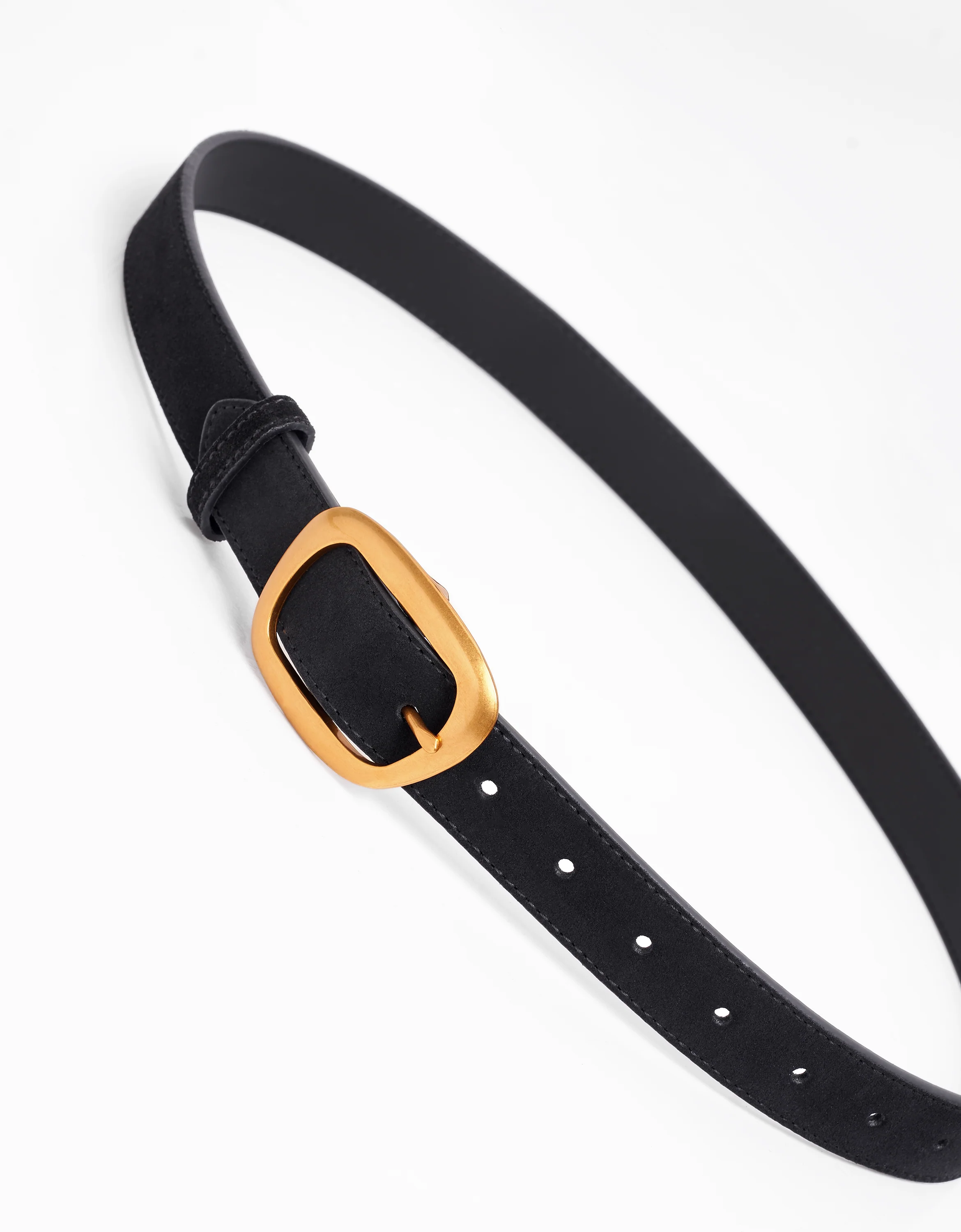 Irregular Buckle Leather Belt - Image 2