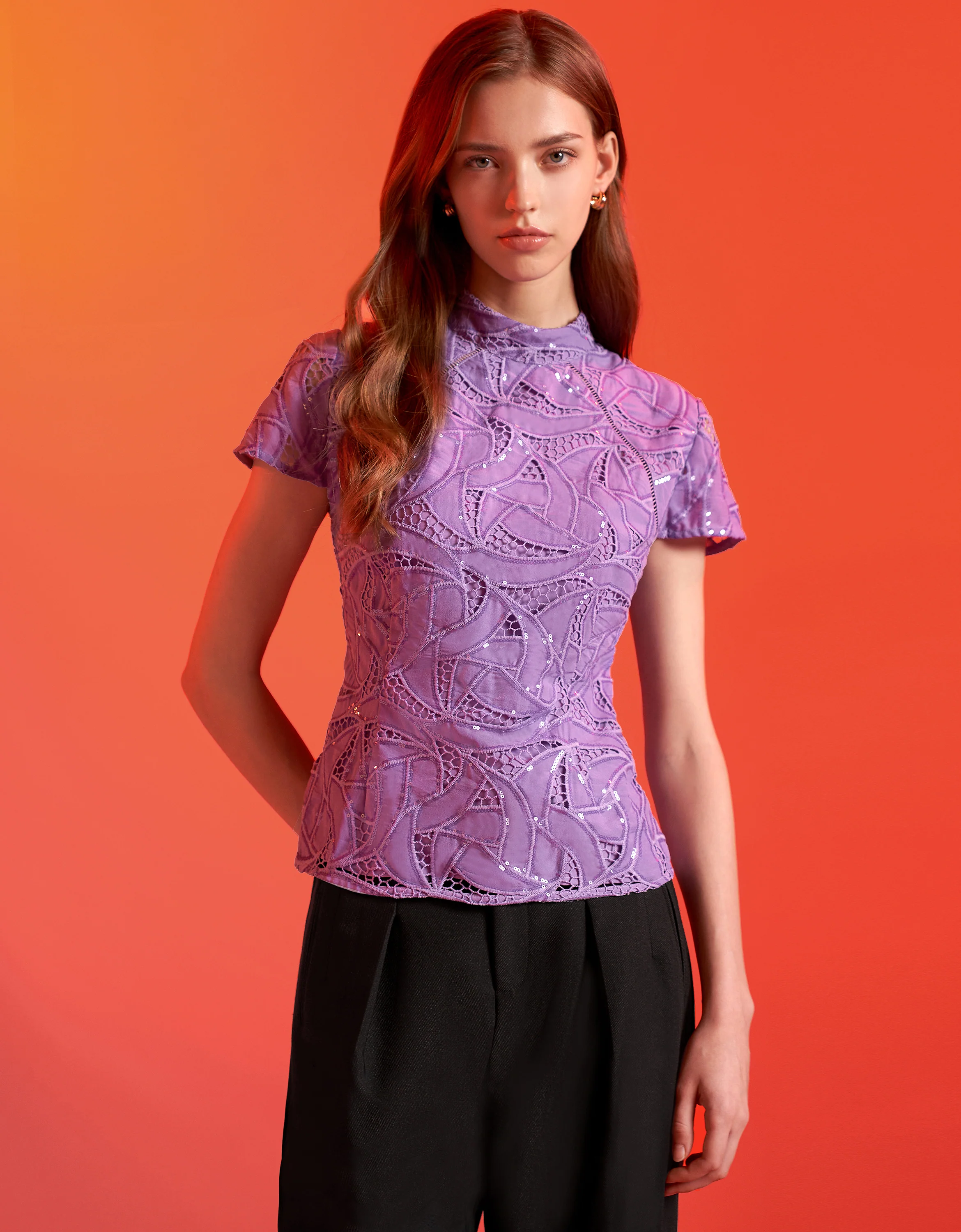 Lace Insert Top - Image 2