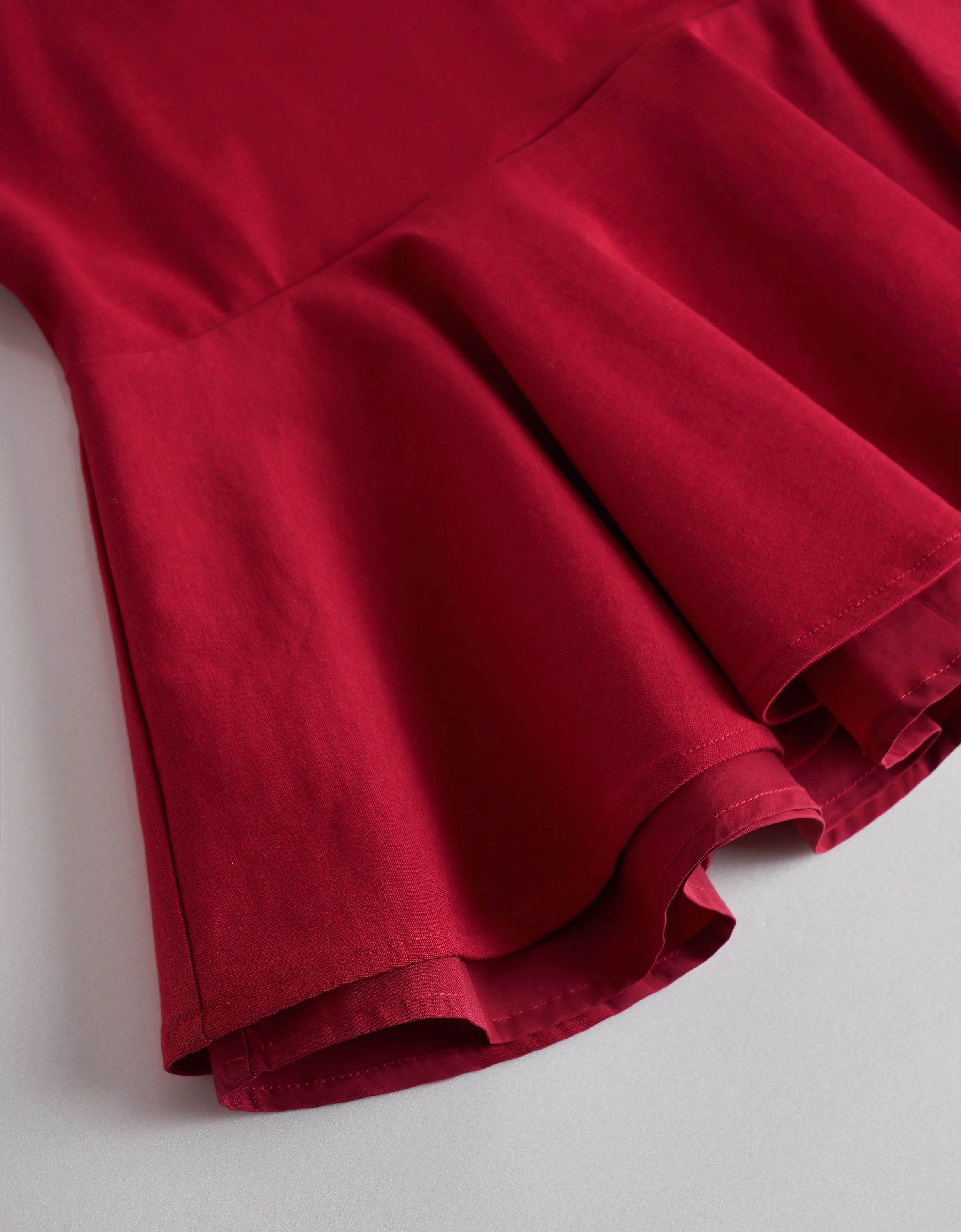 Layered Ruffled Hem Short Sleeve Top - Image 6